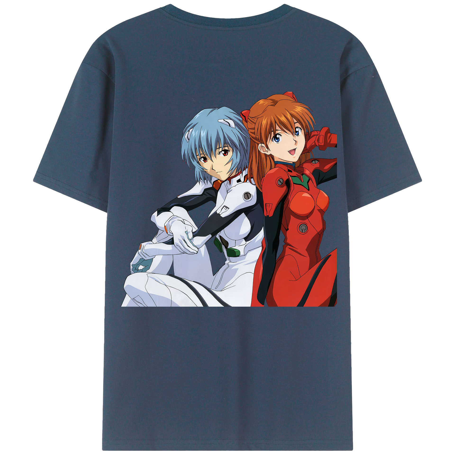 （画像用） EVA 新世紀エヴァンゲリオン 綿100％ メンズ半袖Tシャツ（バックプリント） 通気性