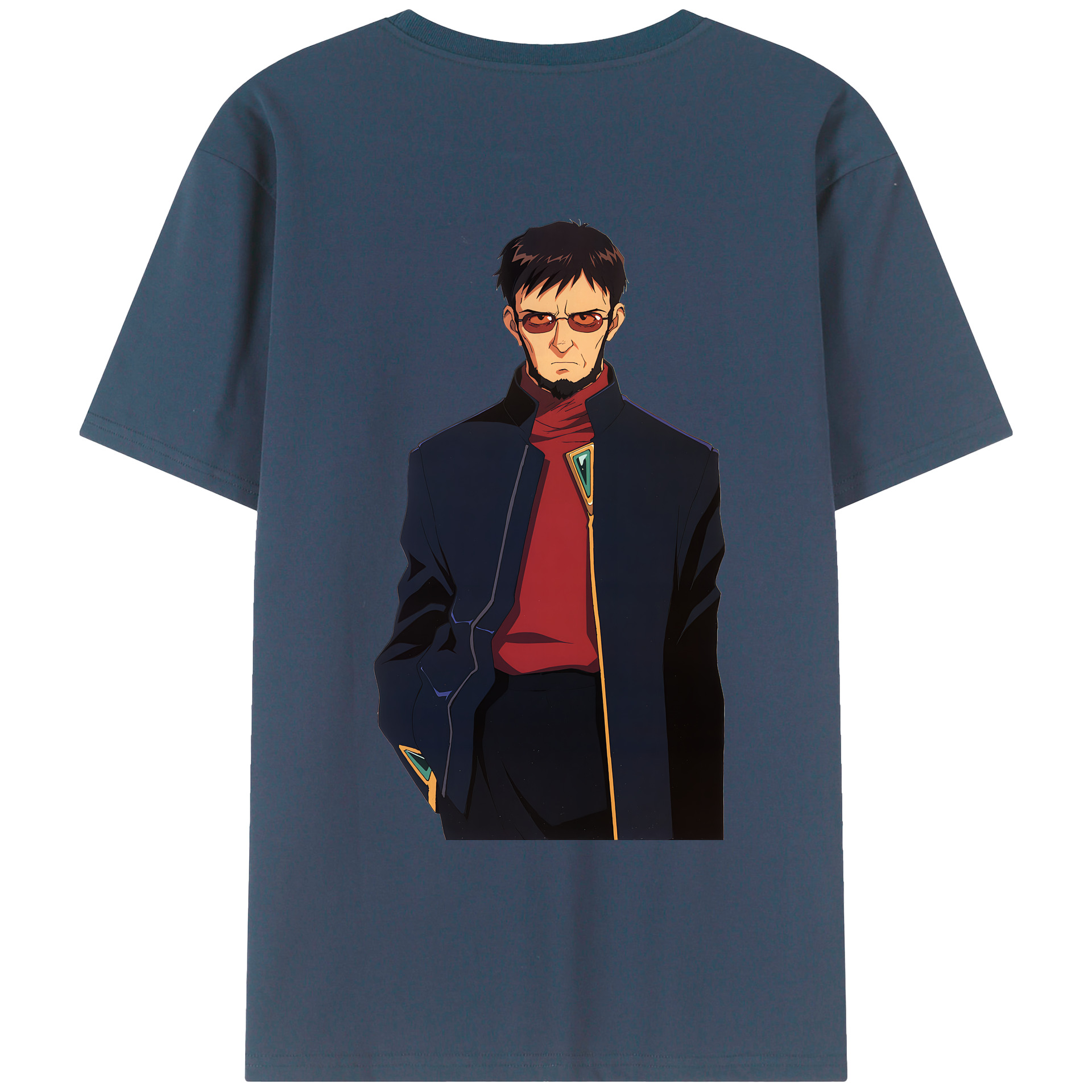 （画像用） EVA 新世紀エヴァンゲリオン 綿100％ メンズ半袖Tシャツ（バックプリント） 通気性