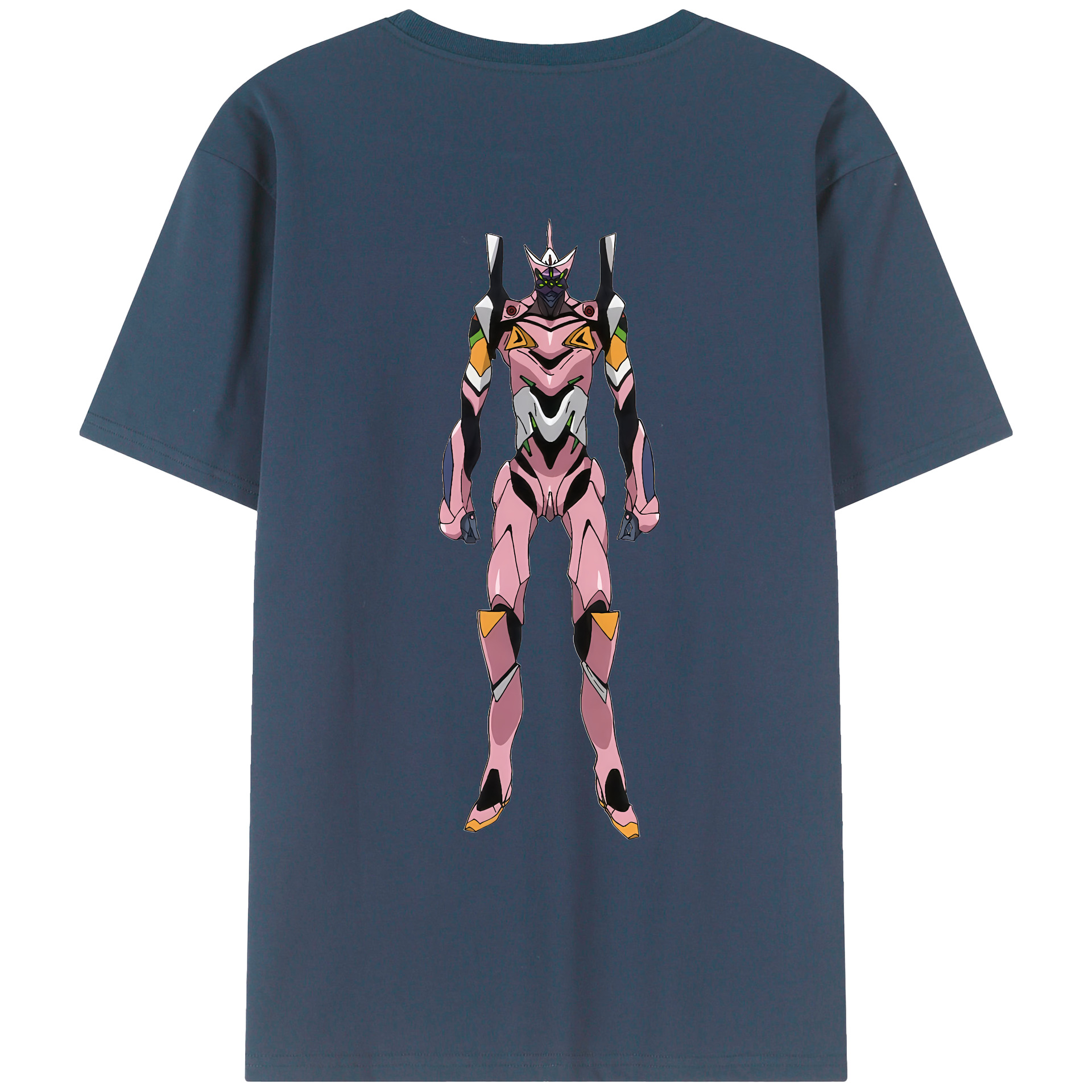 （画像用） EVA 新世紀エヴァンゲリオン 綿100％ メンズ半袖Tシャツ（バックプリント） 通気性