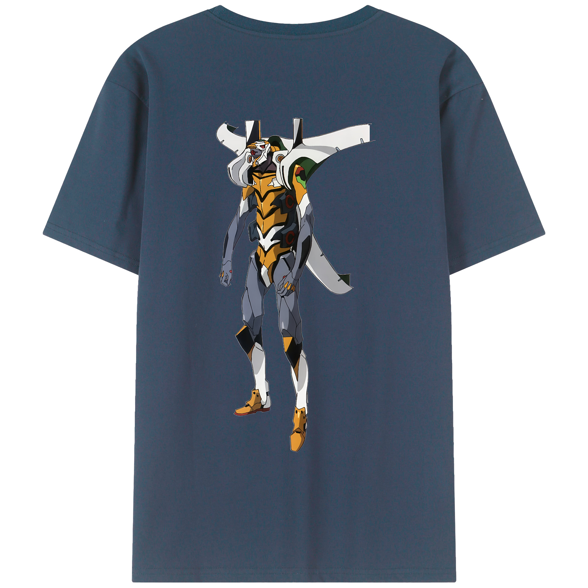 （画像用） EVA 新世紀エヴァンゲリオン 綿100％ メンズ半袖Tシャツ（バックプリント） 通気性