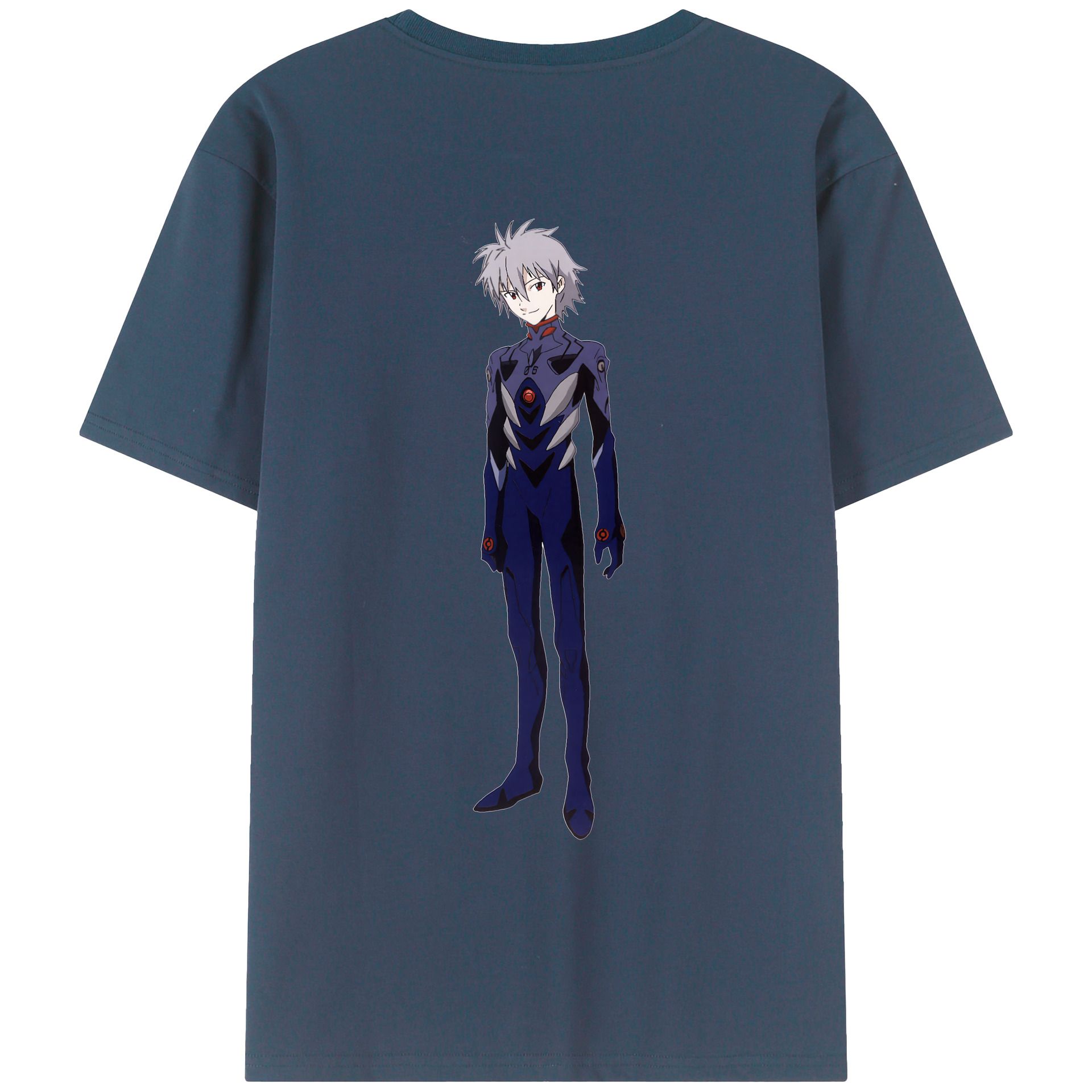 （画像用） EVA 新世紀エヴァンゲリオン 綿100％ メンズ半袖Tシャツ（バックプリント） 通気性