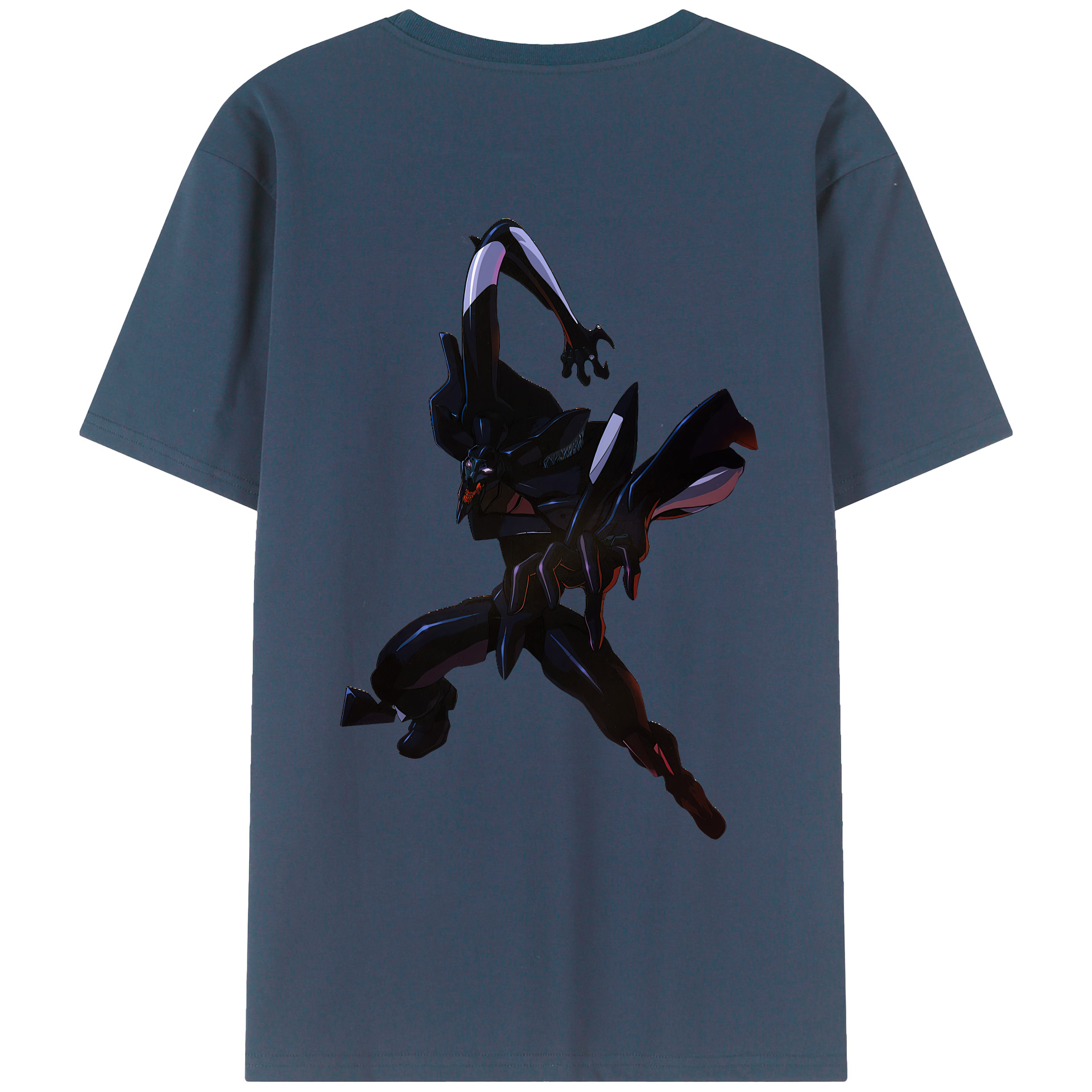 （画像用） EVA 新世紀エヴァンゲリオン 綿100％ メンズ半袖Tシャツ（バックプリント） 通気性