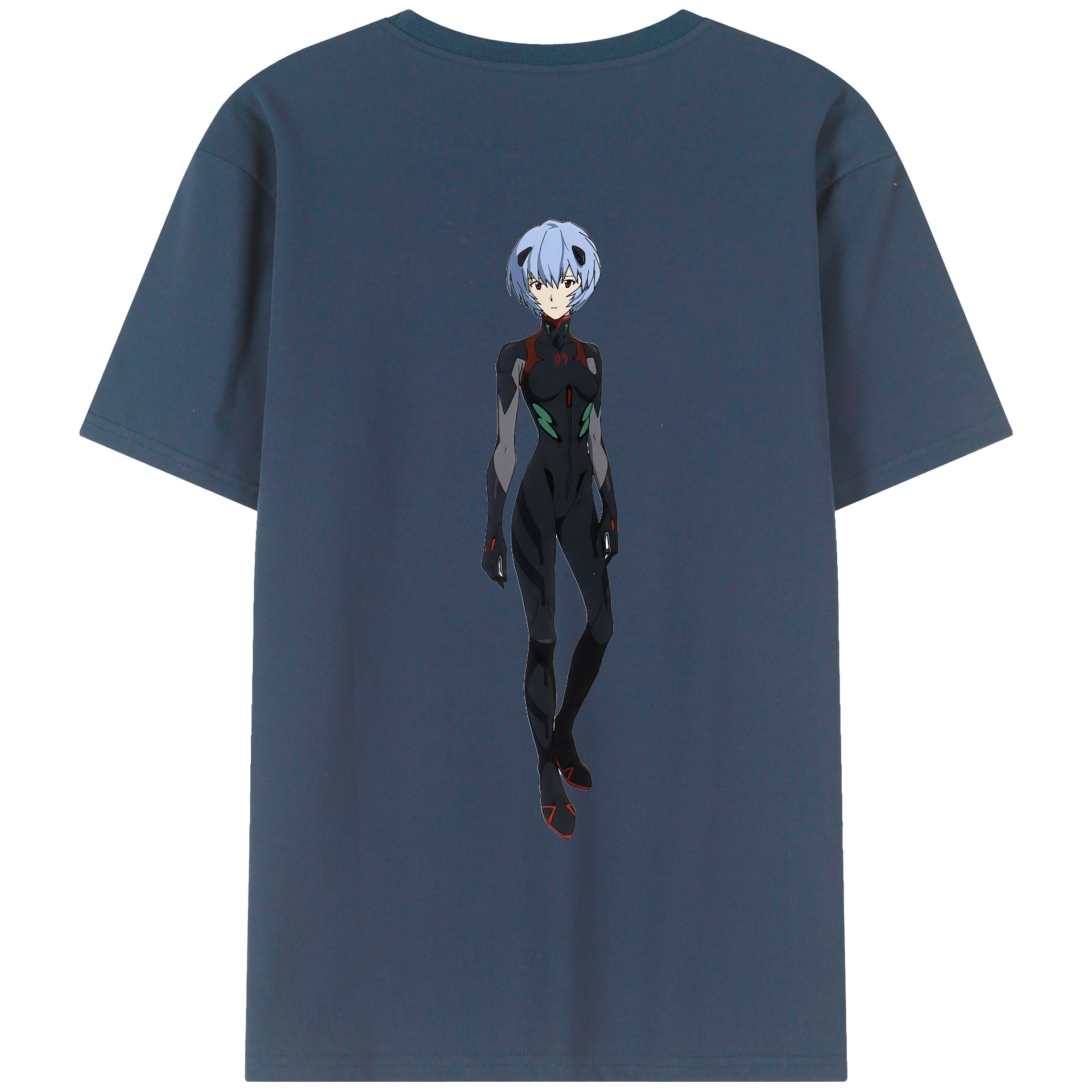 （画像用） EVA 新世紀エヴァンゲリオン 綿100％ メンズ半袖Tシャツ（バックプリント） 通気性