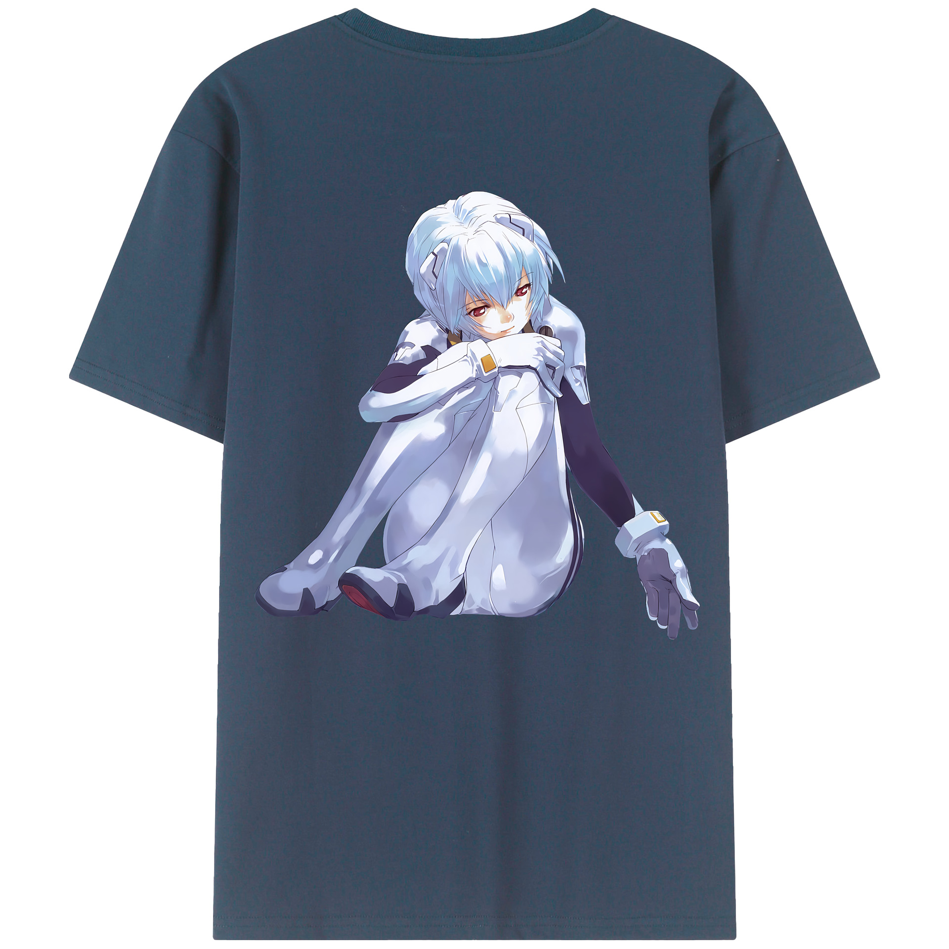 （画像用） EVA 新世紀エヴァンゲリオン 綿100％ メンズ半袖Tシャツ（バックプリント） 通気性