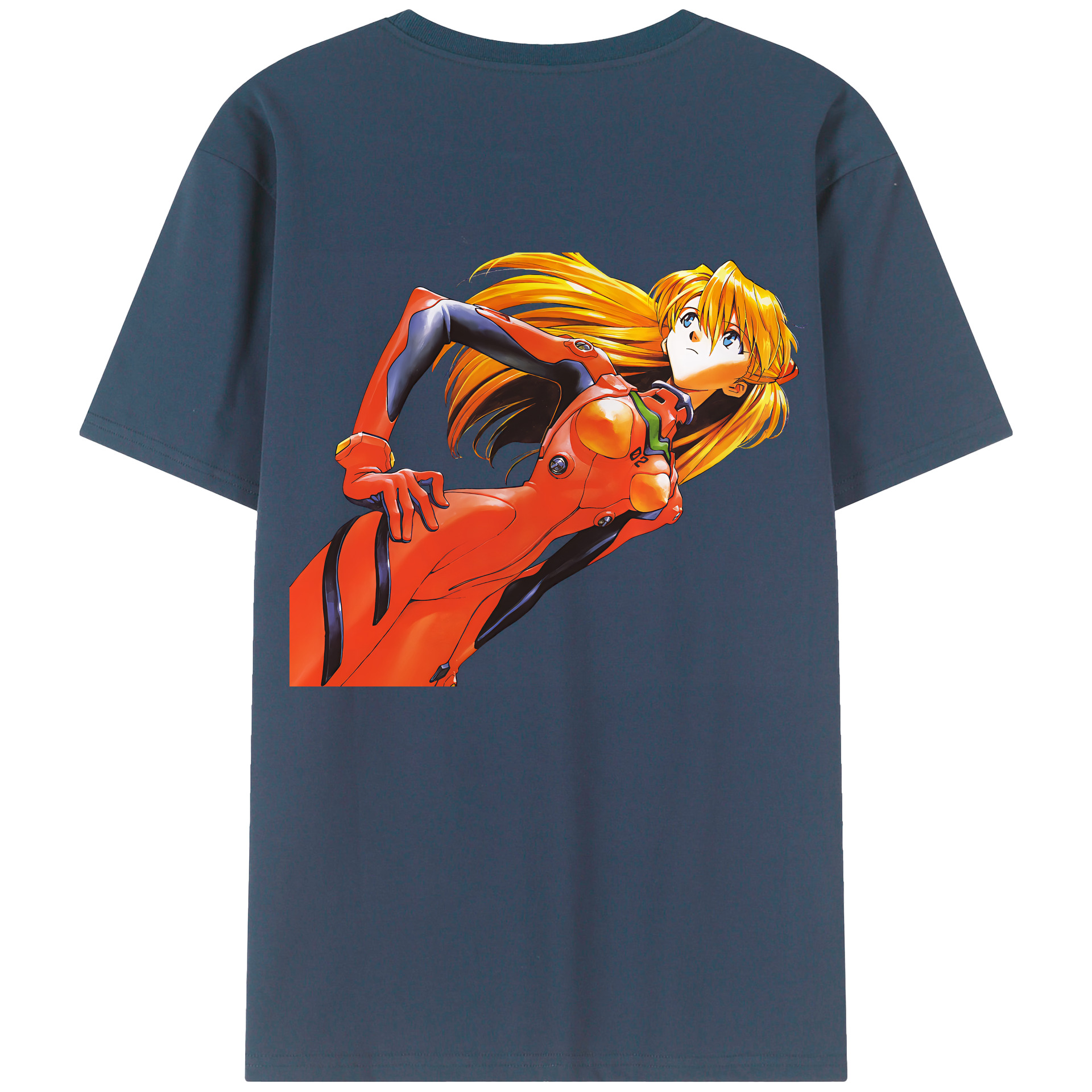 （画像用） EVA 新世紀エヴァンゲリオン 綿100％ メンズ半袖Tシャツ（バックプリント） 通気性