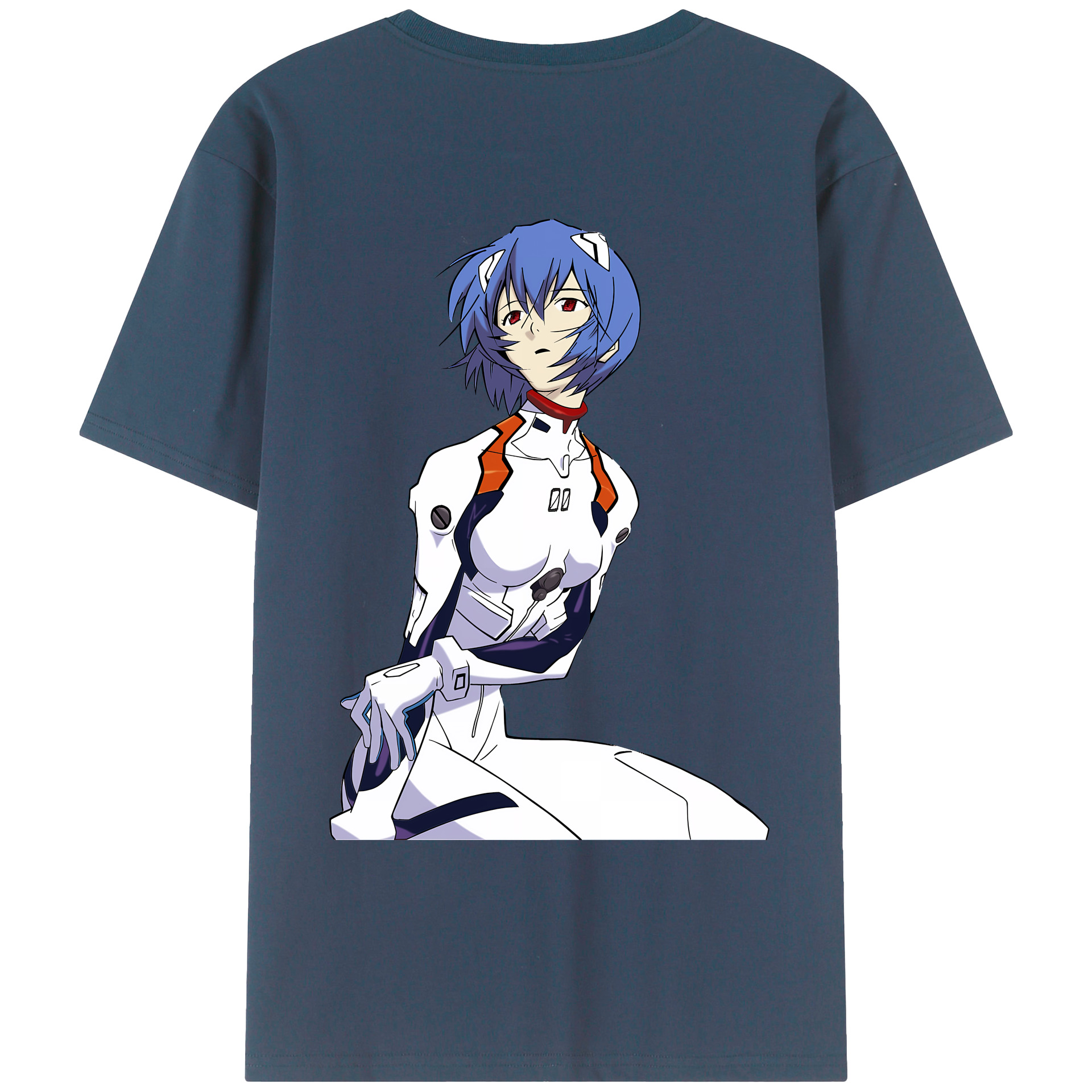（画像用） EVA 新世紀エヴァンゲリオン 綿100％ メンズ半袖Tシャツ（バックプリント） 通気性