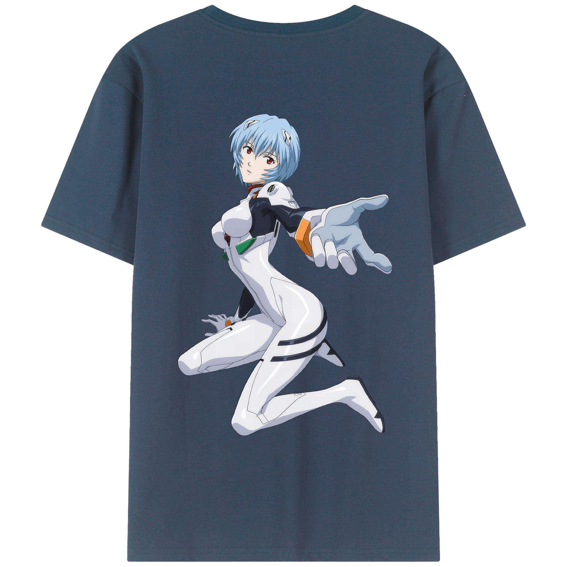 （画像用） EVA 新世紀エヴァンゲリオン 綿100％ メンズ半袖Tシャツ（バックプリント） 通気性