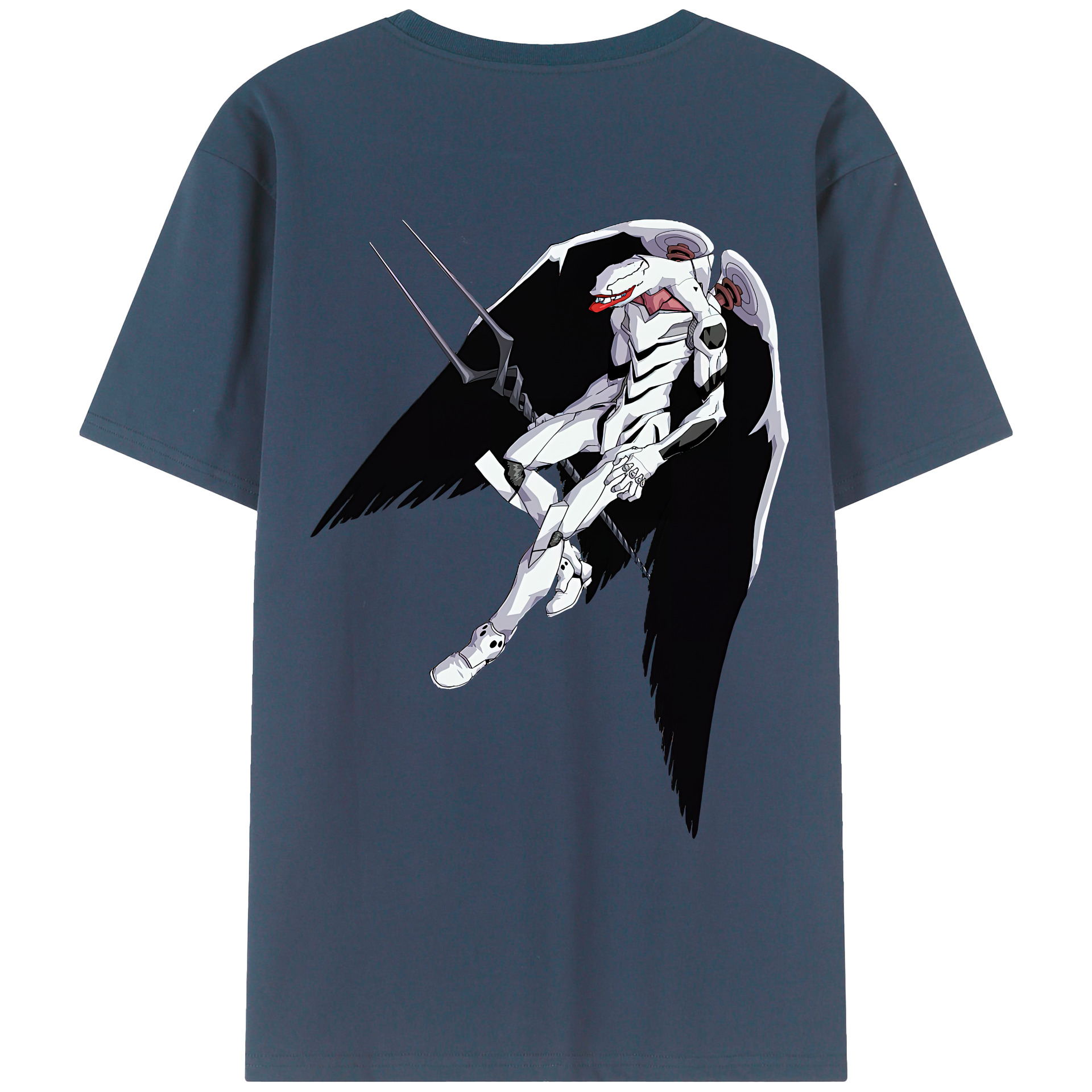 （画像用） EVA 新世紀エヴァンゲリオン 綿100％ メンズ半袖Tシャツ（バックプリント） 通気性