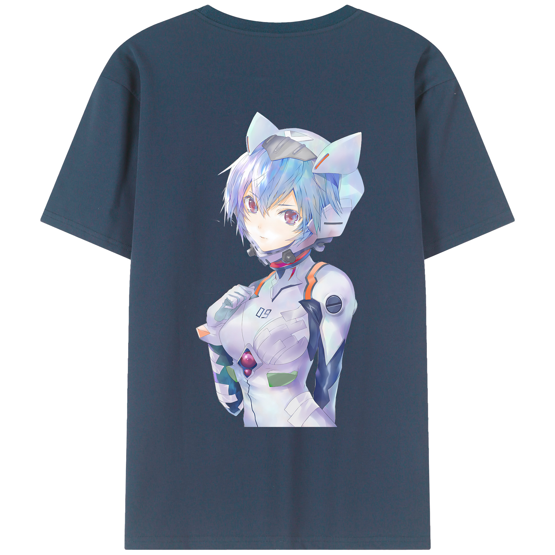 （画像用） EVA 新世紀エヴァンゲリオン 綿100％ メンズ半袖Tシャツ（バックプリント） 通気性