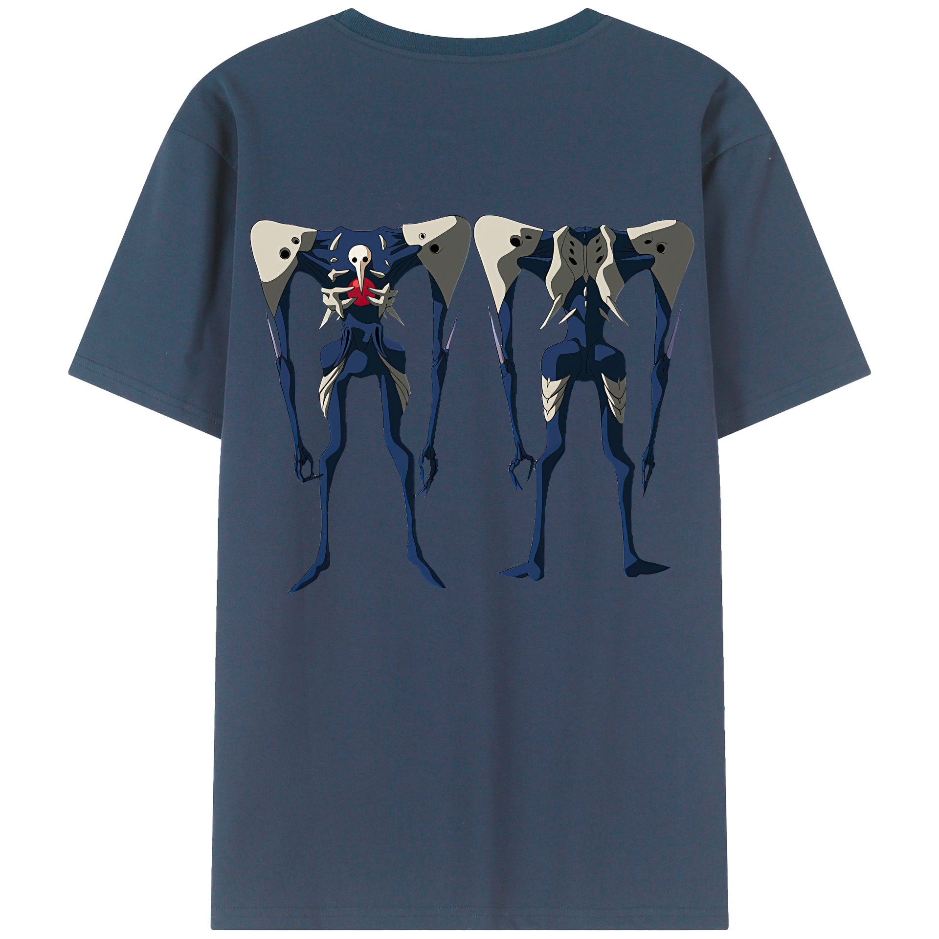 （画像用） EVA 新世紀エヴァンゲリオン 綿100％ メンズ半袖Tシャツ（バックプリント） 通気性