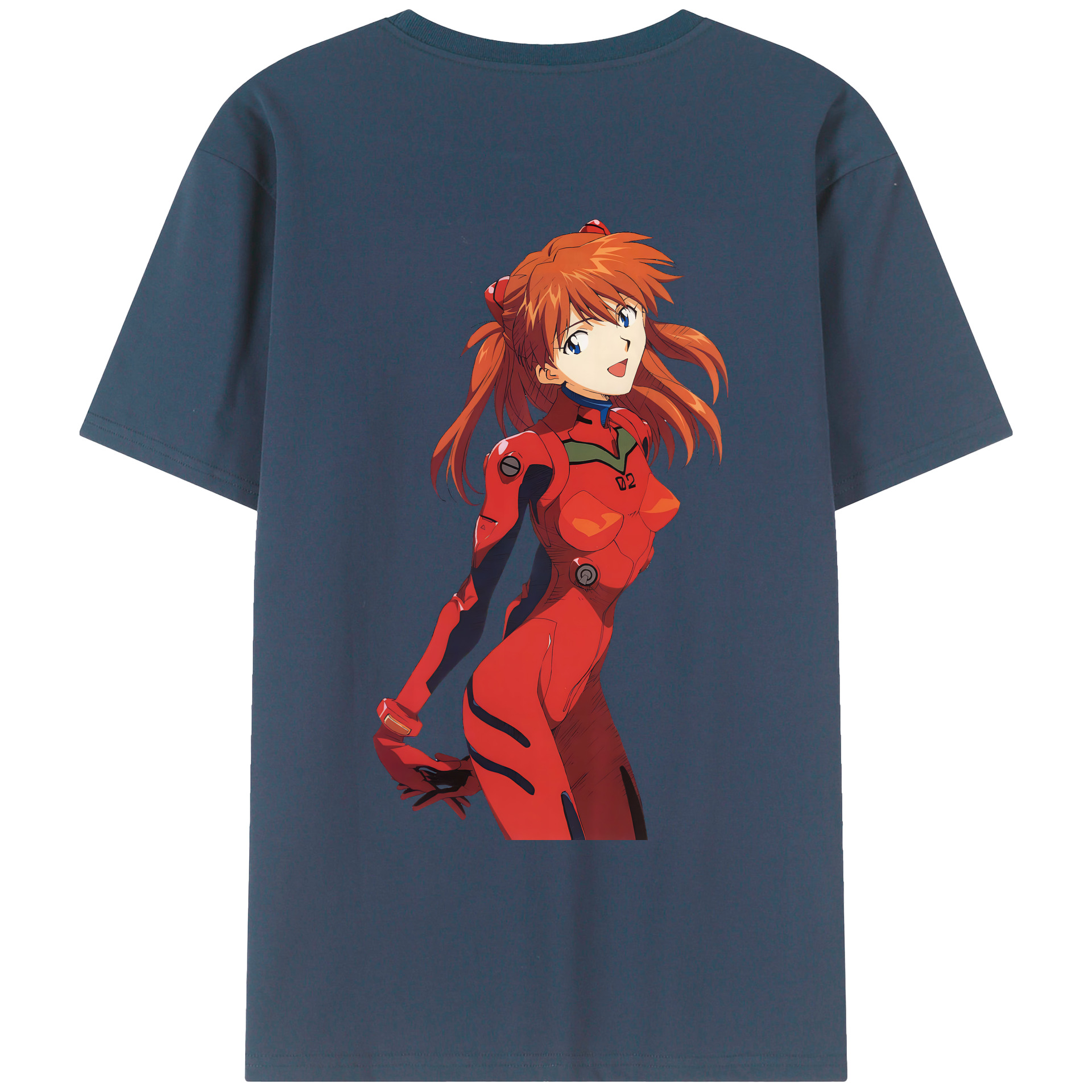 （画像用） EVA 新世紀エヴァンゲリオン 綿100％ メンズ半袖Tシャツ（バックプリント） 通気性