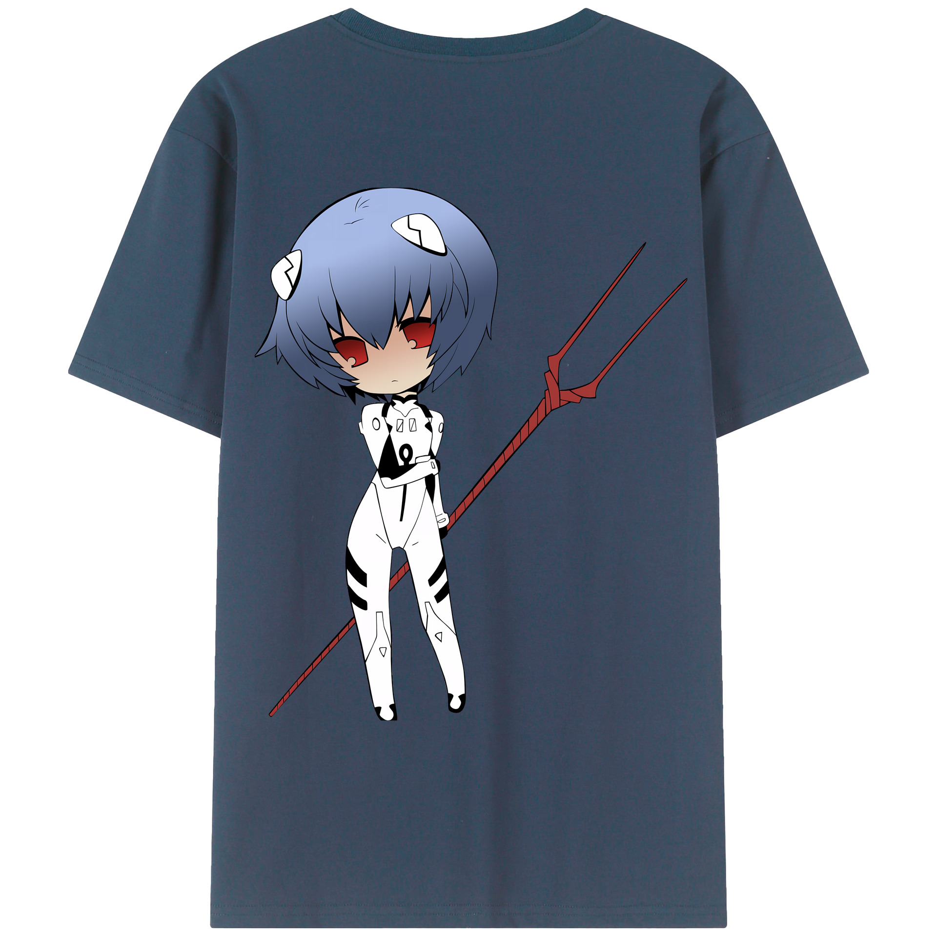 （画像用） EVA 新世紀エヴァンゲリオン 綿100％ メンズ半袖Tシャツ（バックプリント） 通気性