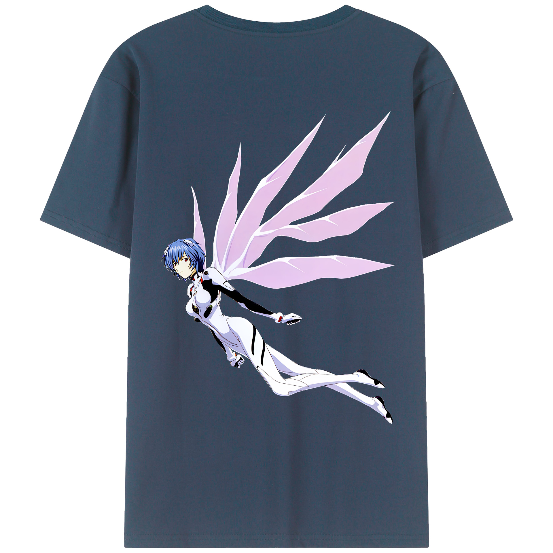 （画像用） EVA 新世紀エヴァンゲリオン 綿100％ メンズ半袖Tシャツ（バックプリント） 通気性