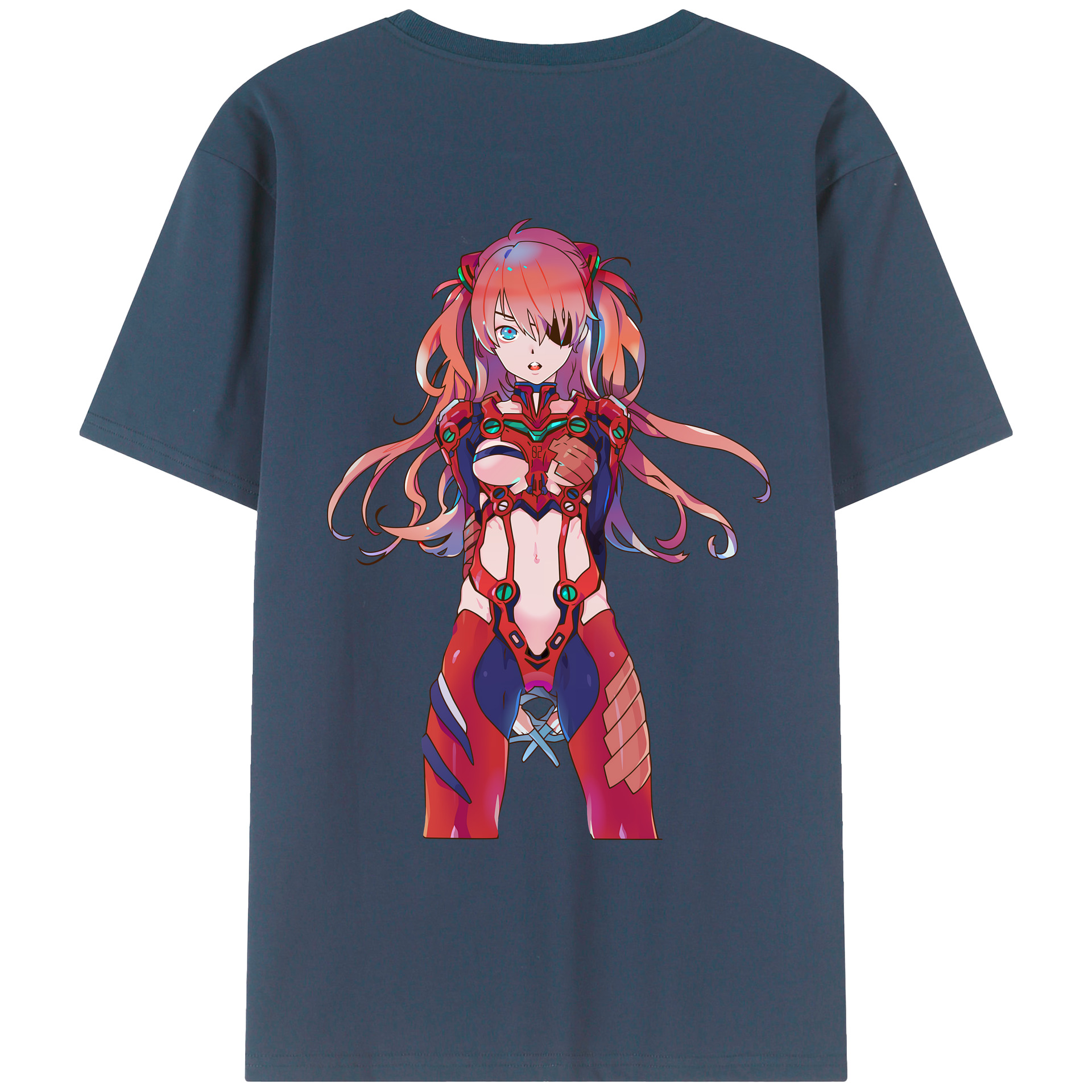 （画像用） EVA 新世紀エヴァンゲリオン 綿100％ メンズ半袖Tシャツ（バックプリント） 通気性
