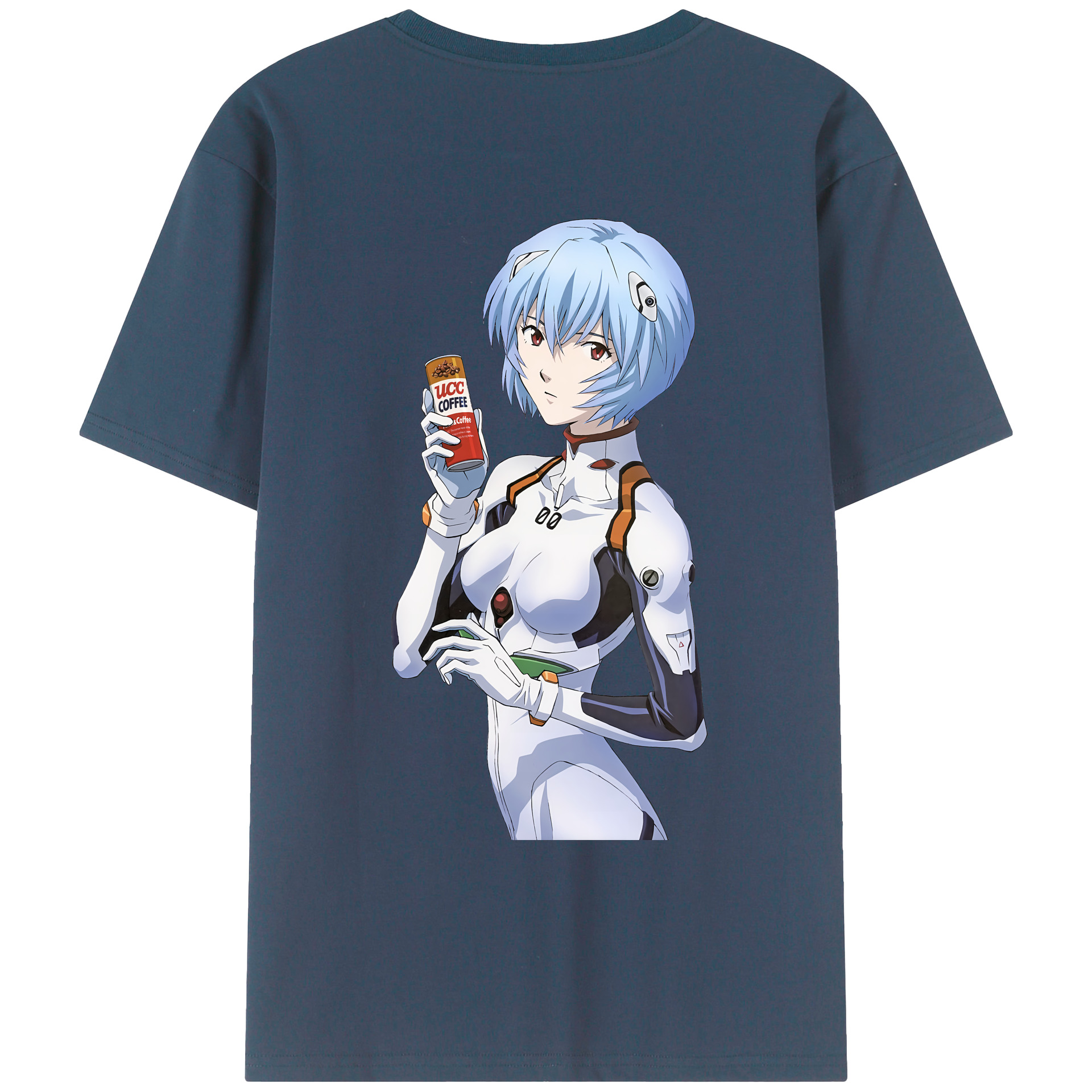 （画像用） EVA 新世紀エヴァンゲリオン 綿100％ メンズ半袖Tシャツ（バックプリント） 通気性