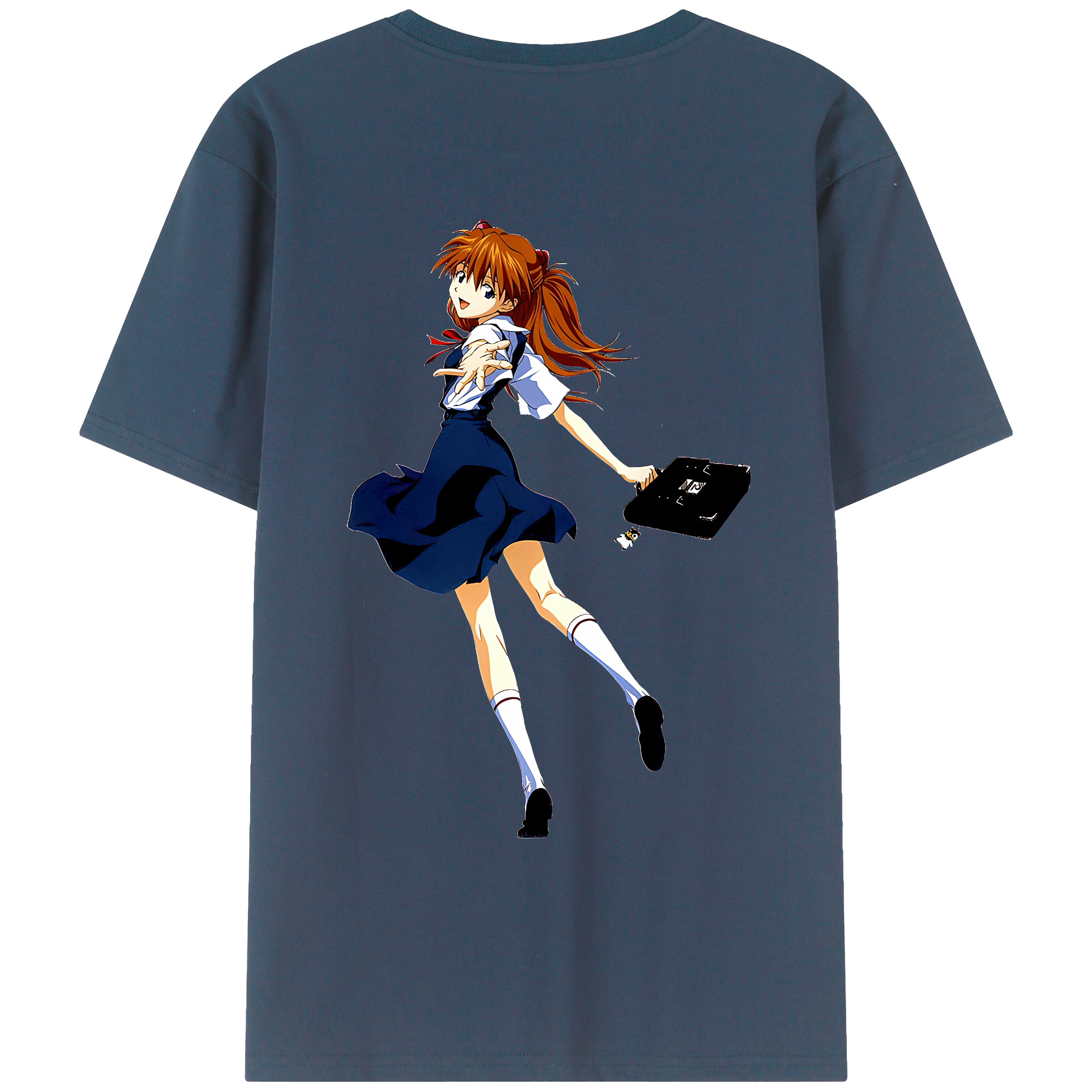 （画像用） EVA 新世紀エヴァンゲリオン 綿100％ メンズ半袖Tシャツ（バックプリント） 通気性