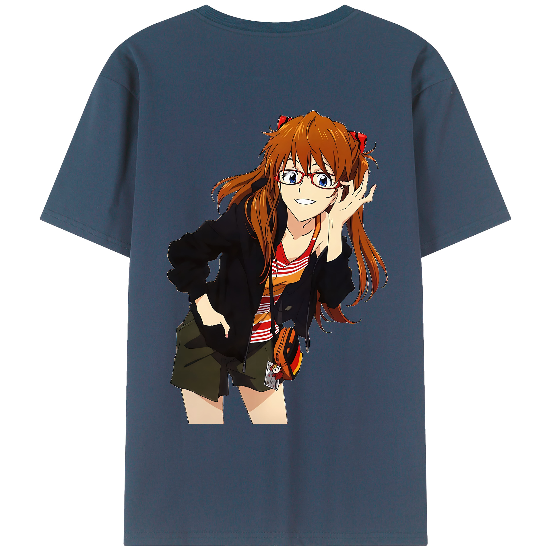 （画像用） EVA 新世紀エヴァンゲリオン 綿100％ メンズ半袖Tシャツ（バックプリント） 通気性