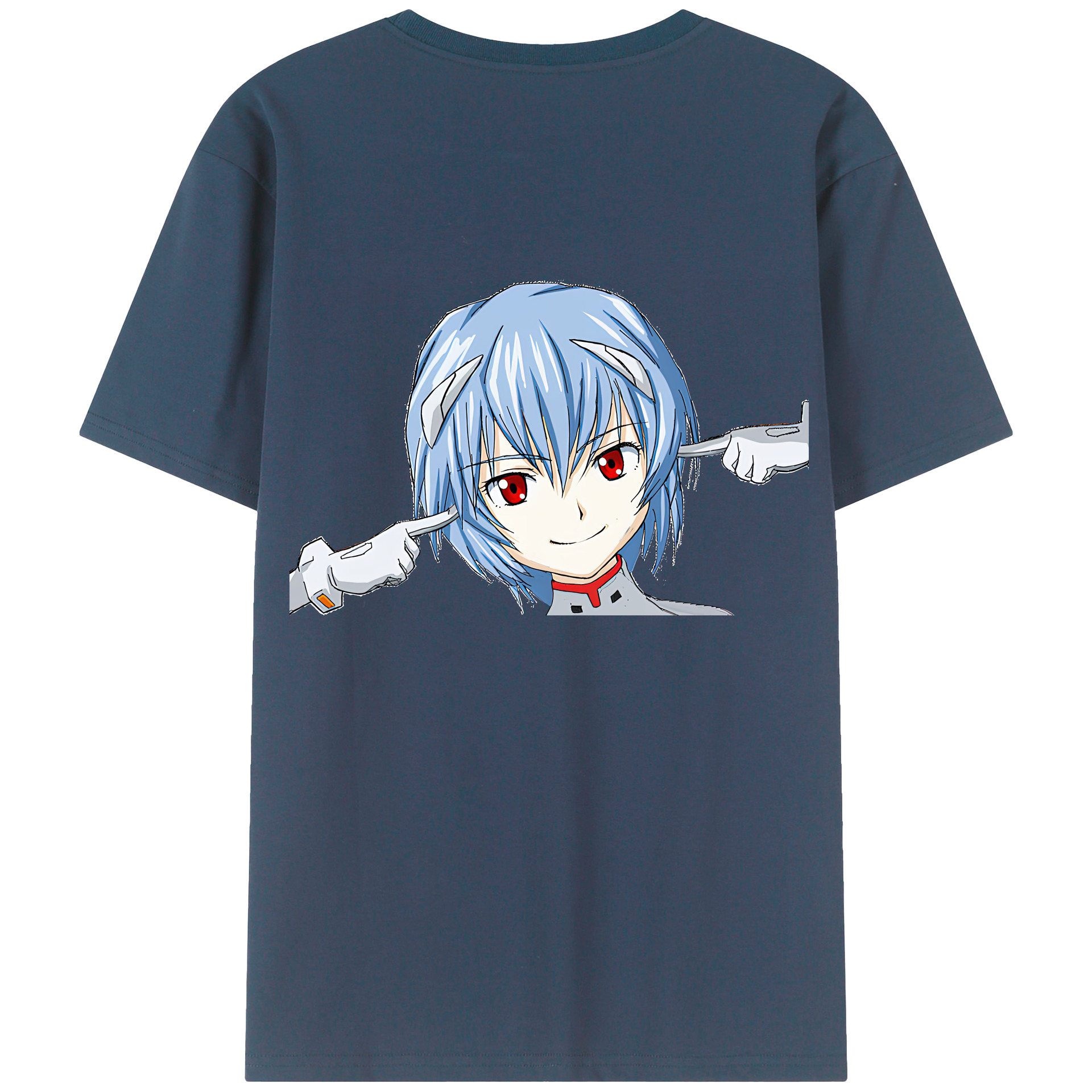 （画像用） EVA 新世紀エヴァンゲリオン 綿100％ メンズ半袖Tシャツ（バックプリント） 通気性