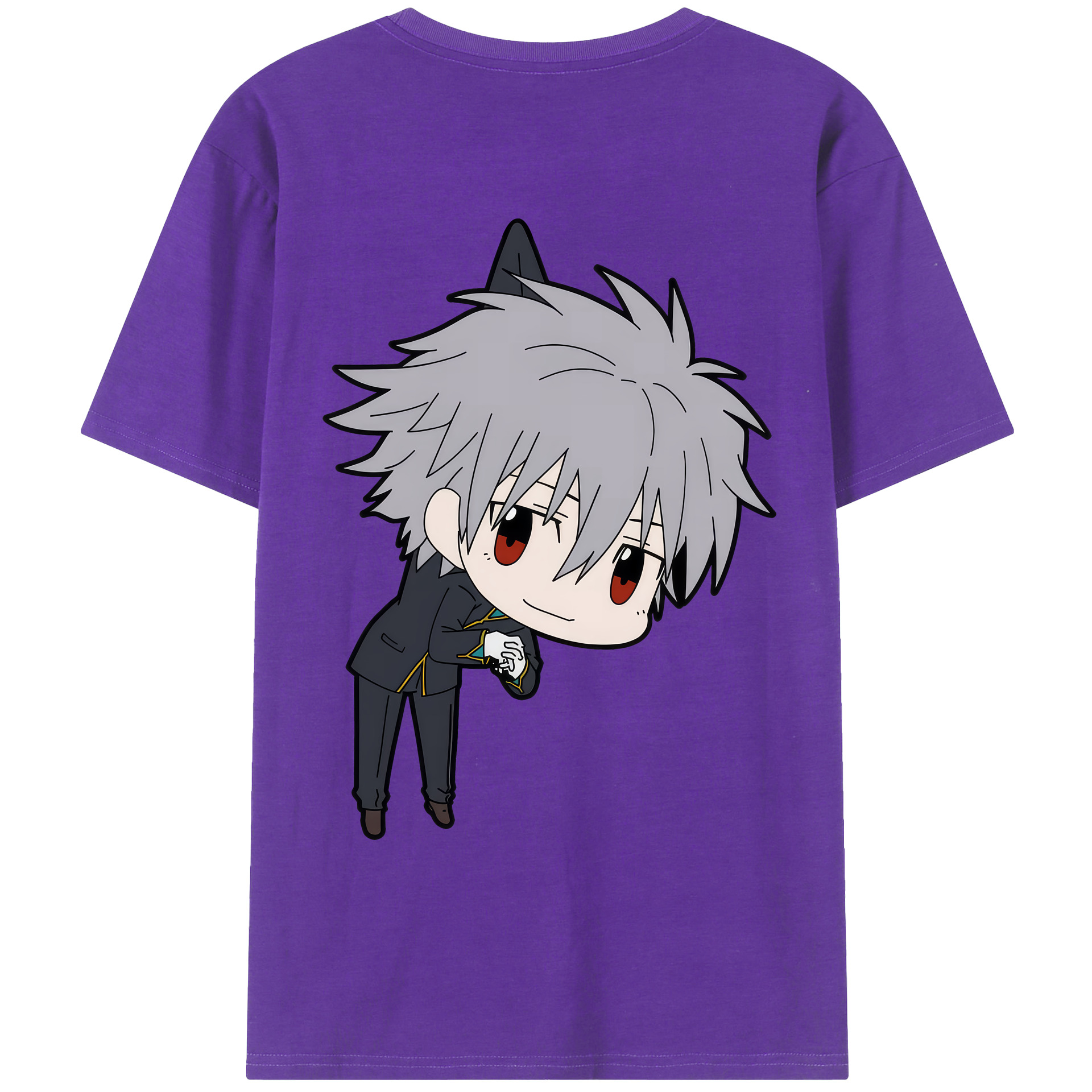 （画像用） EVA 新世紀エヴァンゲリオン 綿100％ メンズ半袖Tシャツ（バックプリント） 通気性