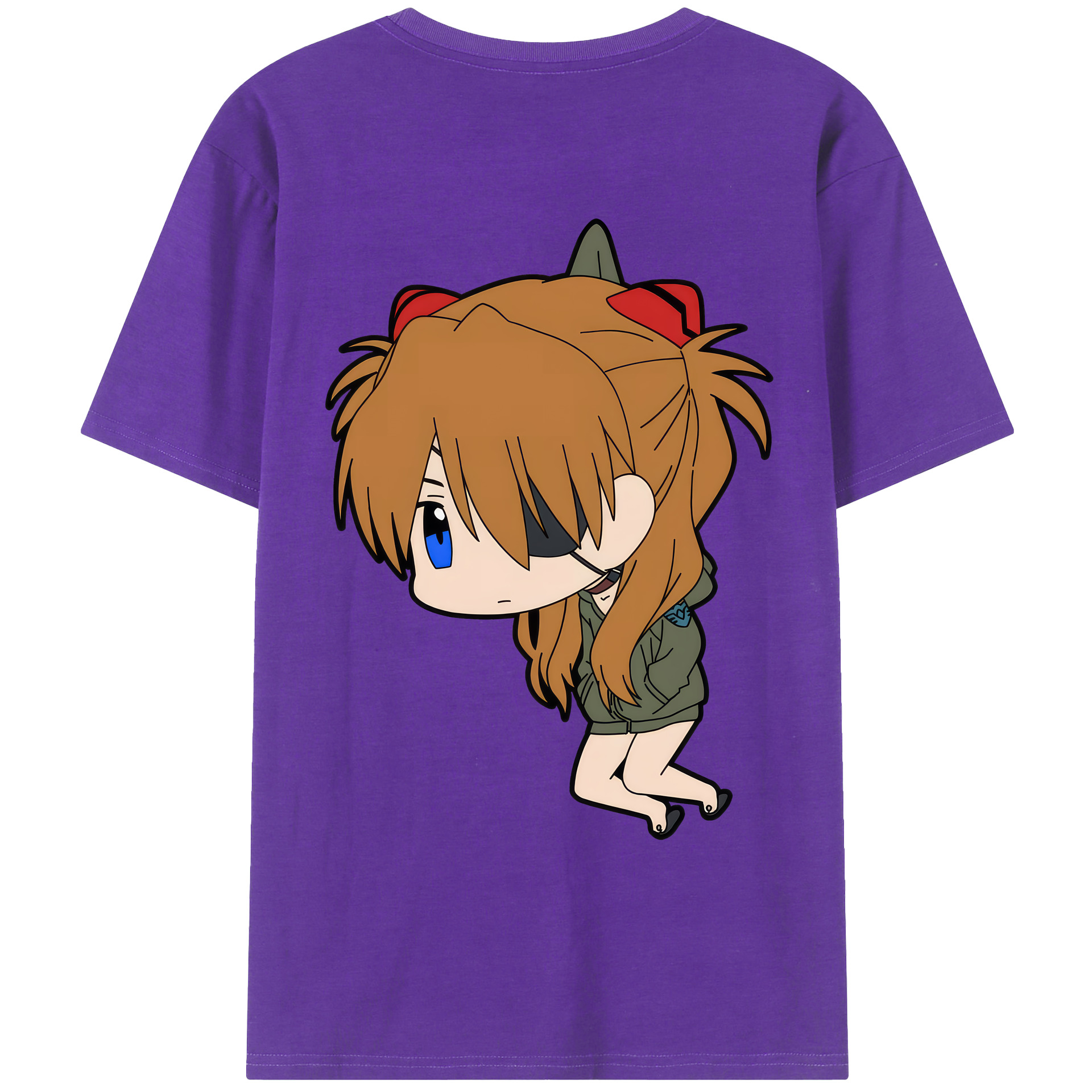（画像用） EVA 新世紀エヴァンゲリオン 綿100％ メンズ半袖Tシャツ（バックプリント） 通気性