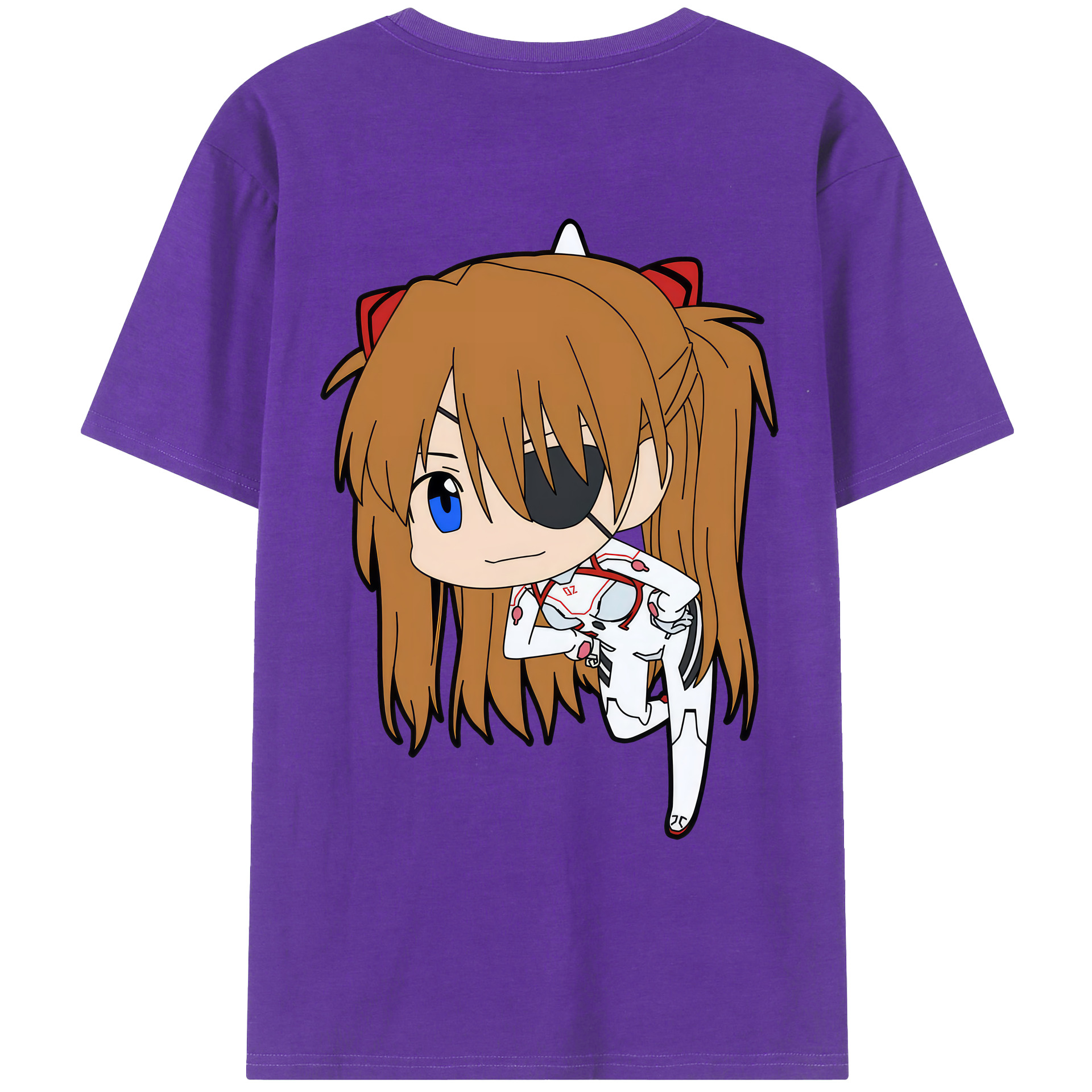 （画像用） EVA 新世紀エヴァンゲリオン 綿100％ メンズ半袖Tシャツ（バックプリント） 通気性