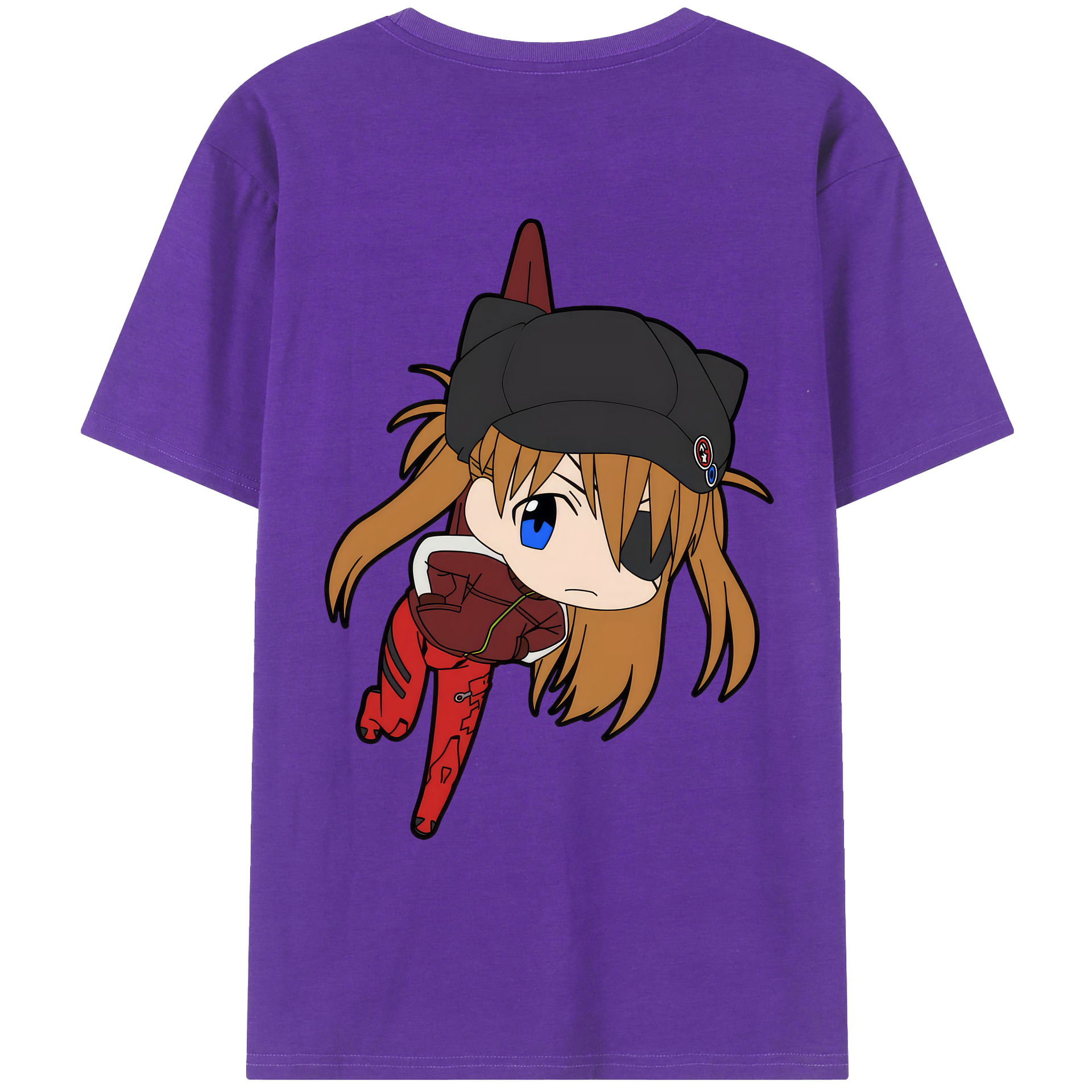 （画像用） EVA 新世紀エヴァンゲリオン 綿100％ メンズ半袖Tシャツ（バックプリント） 通気性