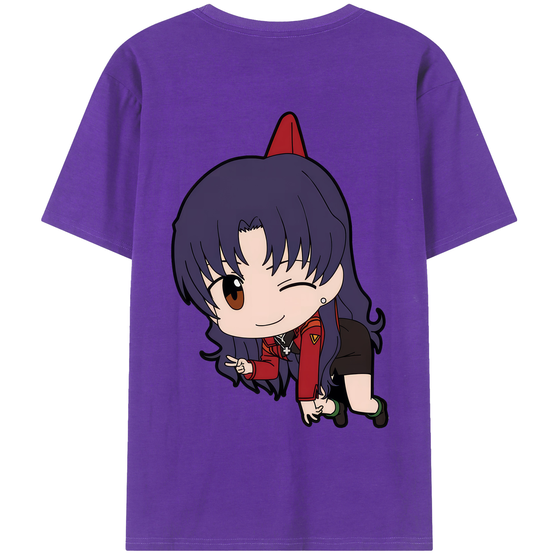 （画像用） EVA 新世紀エヴァンゲリオン 綿100％ メンズ半袖Tシャツ（バックプリント） 通気性