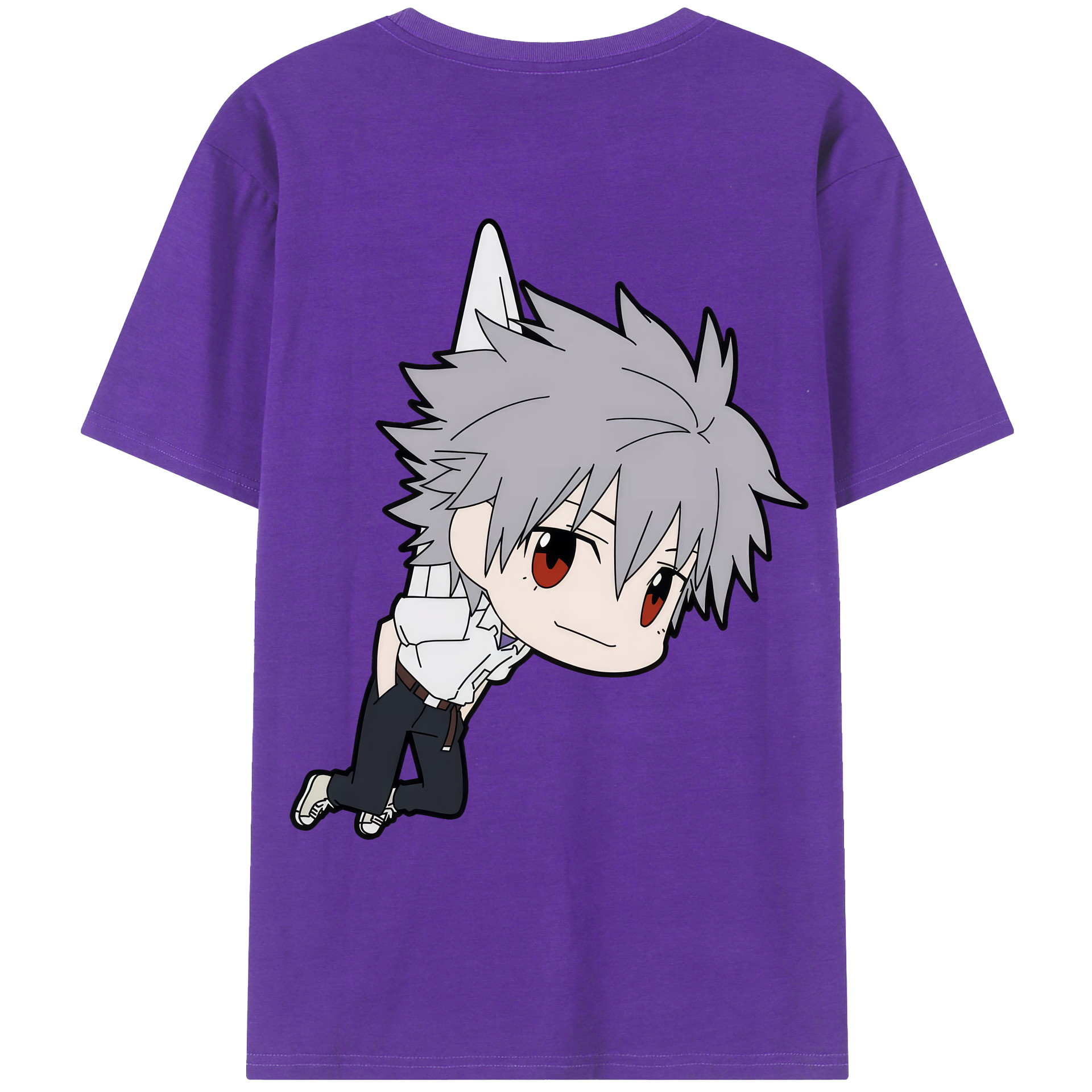 （画像用） EVA 新世紀エヴァンゲリオン 綿100％ メンズ半袖Tシャツ（バックプリント） 通気性
