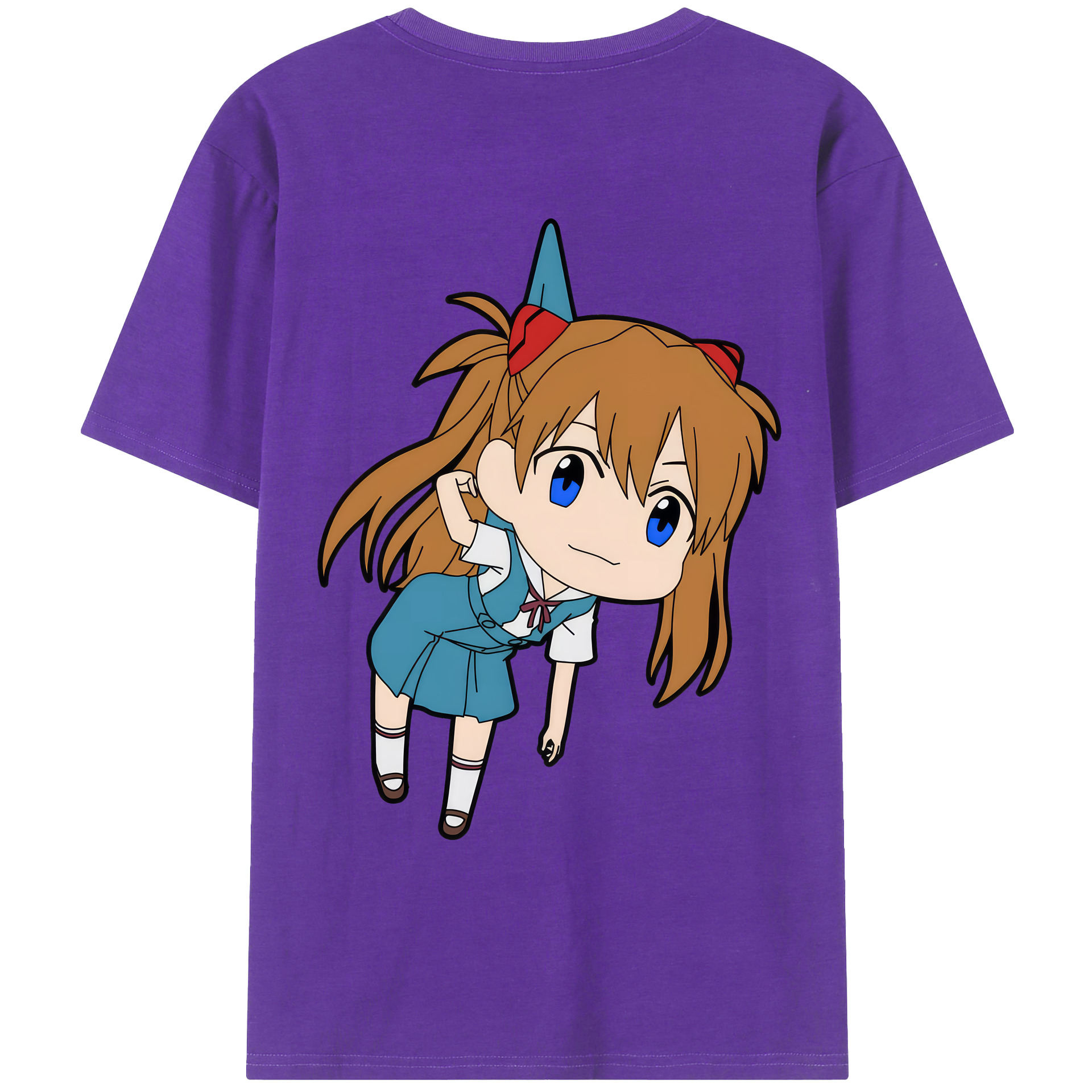 （画像用） EVA 新世紀エヴァンゲリオン 綿100％ メンズ半袖Tシャツ（バックプリント） 通気性