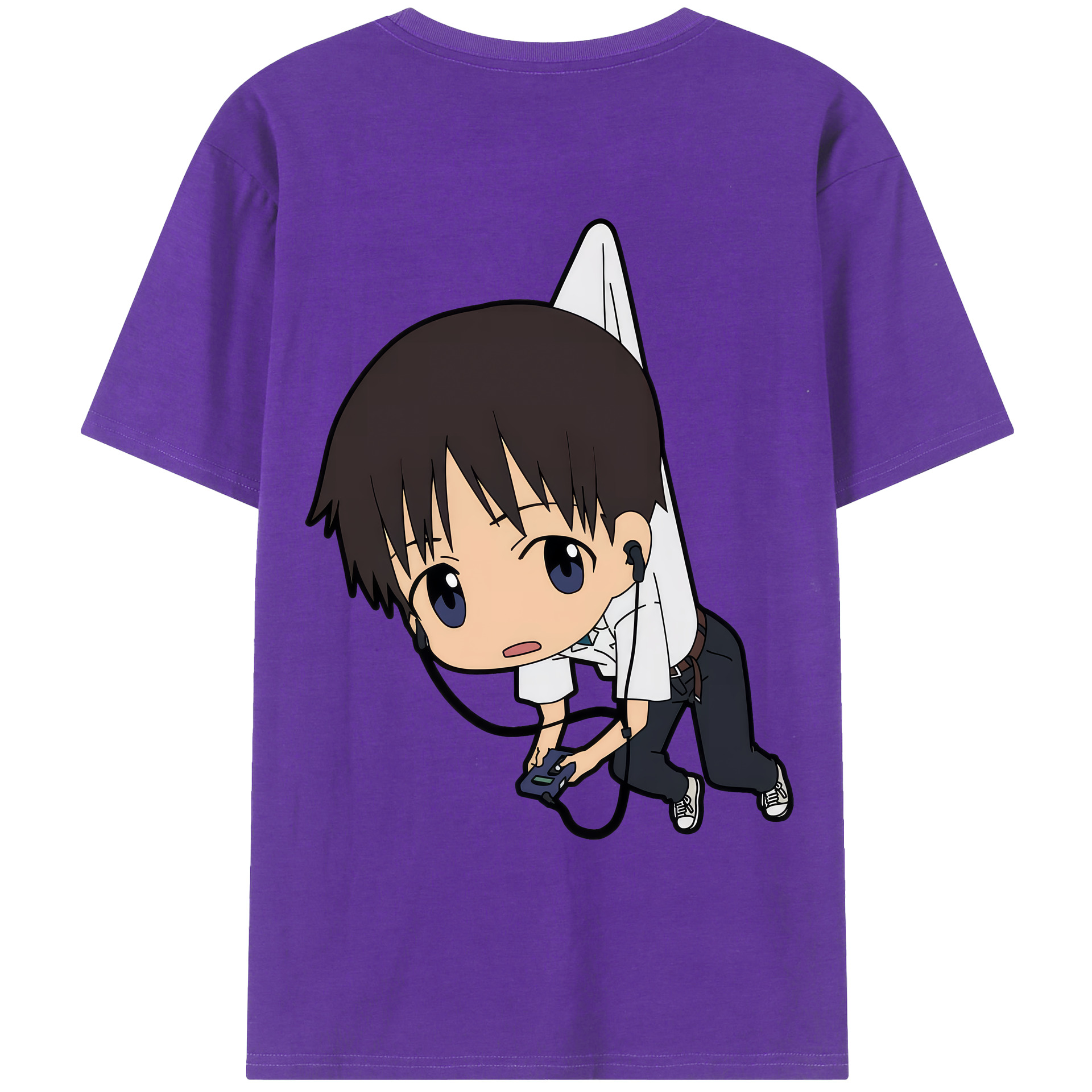 （画像用） EVA 新世紀エヴァンゲリオン 綿100％ メンズ半袖Tシャツ（バックプリント） 通気性