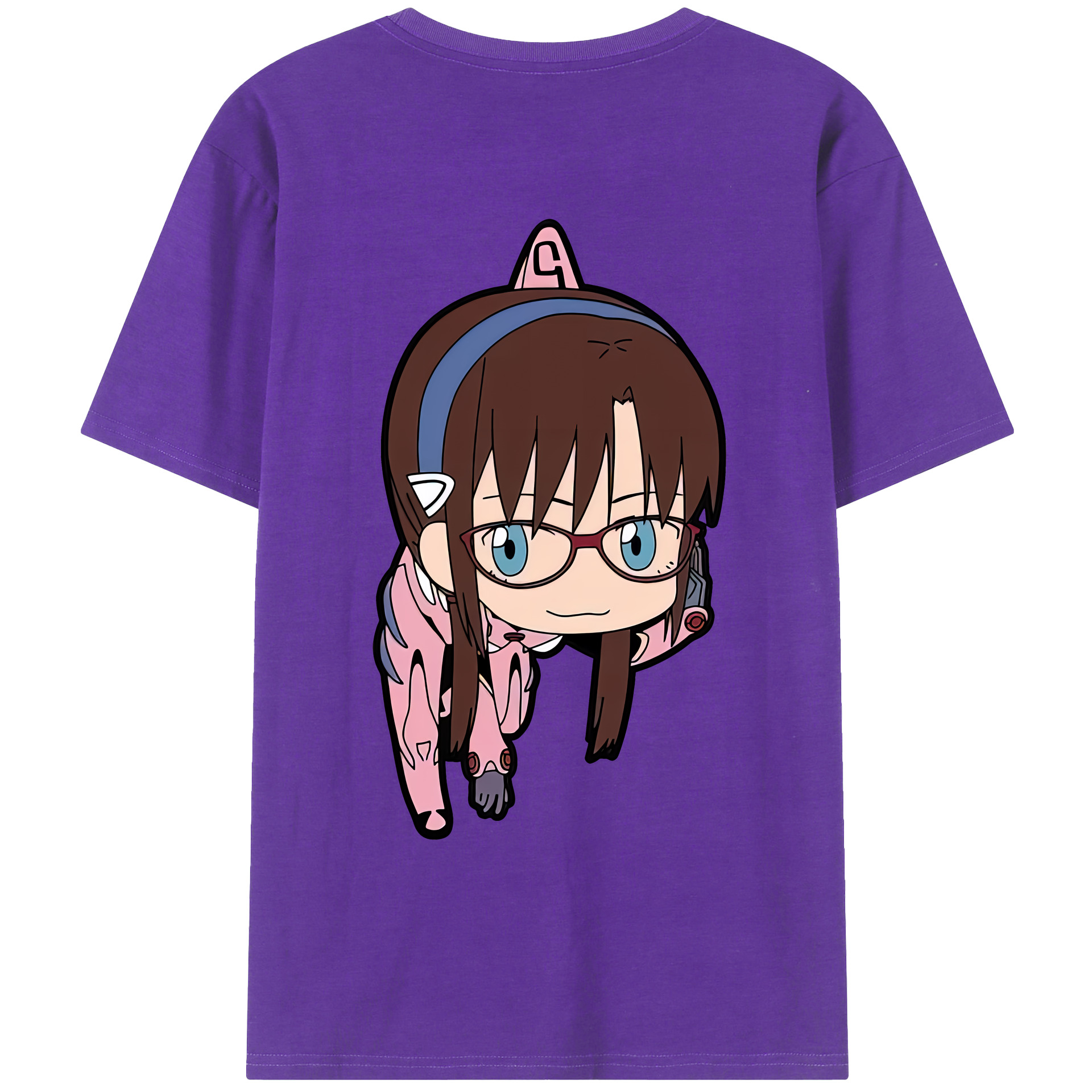 （画像用） EVA 新世紀エヴァンゲリオン 綿100％ メンズ半袖Tシャツ（バックプリント） 通気性