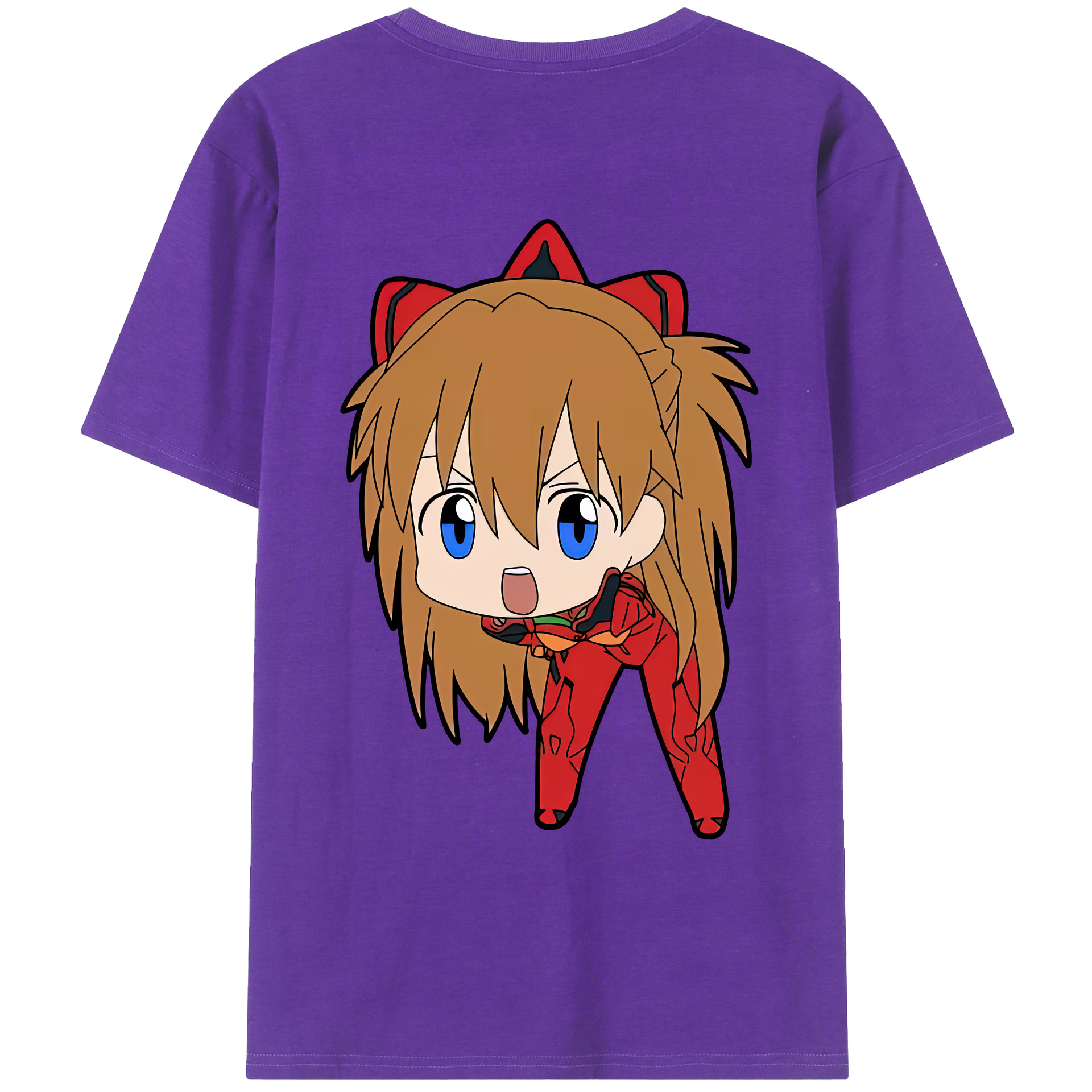 （画像用） EVA 新世紀エヴァンゲリオン 綿100％ メンズ半袖Tシャツ（バックプリント） 通気性