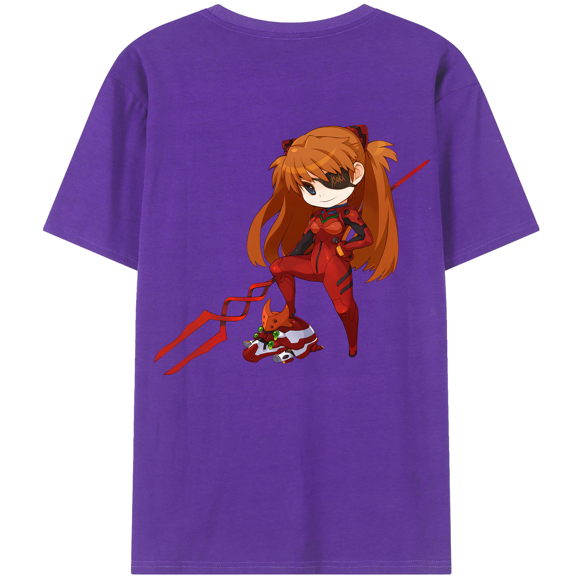 （画像用） EVA 新世紀エヴァンゲリオン 綿100％ メンズ半袖Tシャツ（バックプリント） 通気性