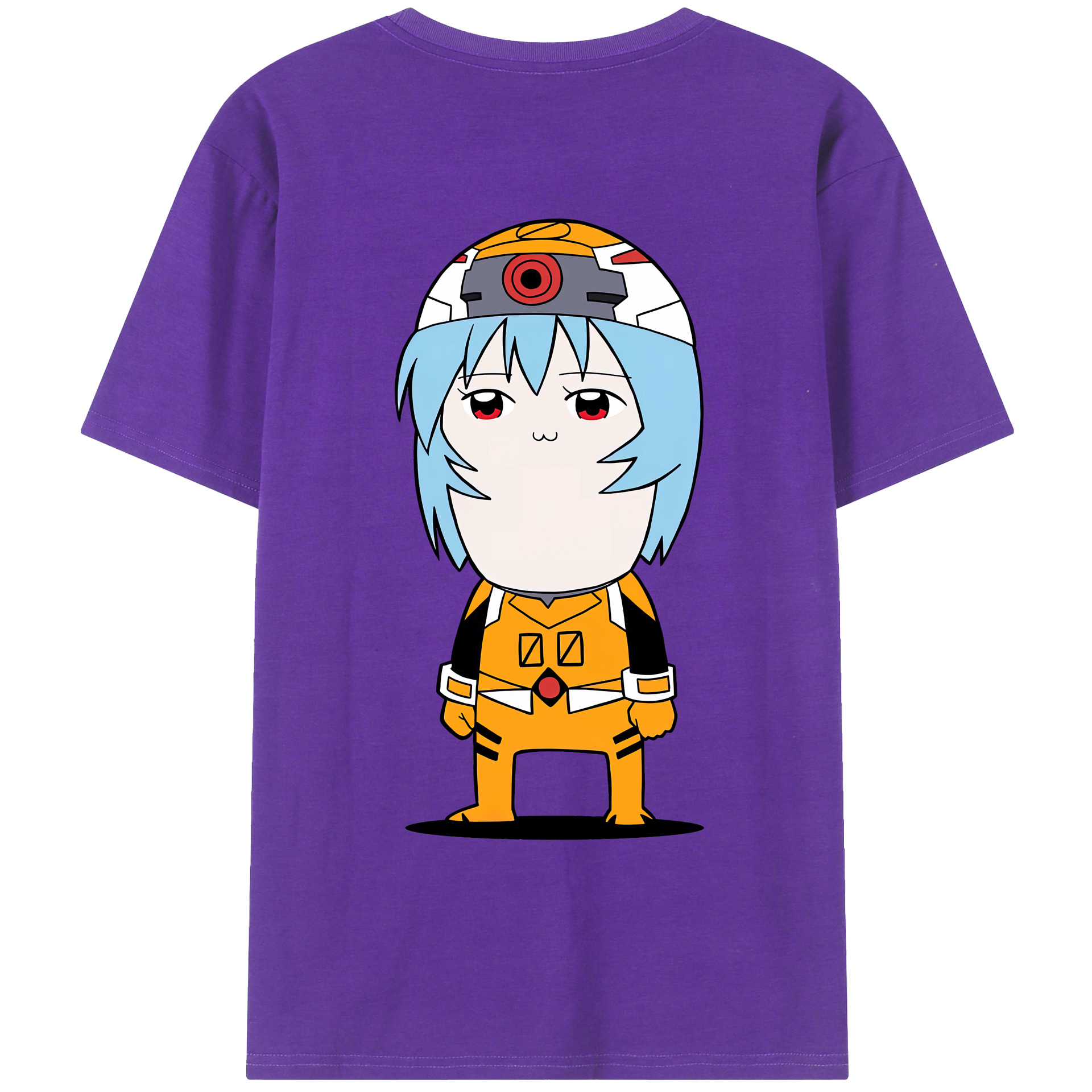 （画像用） EVA 新世紀エヴァンゲリオン 綿100％ メンズ半袖Tシャツ（バックプリント） 通気性
