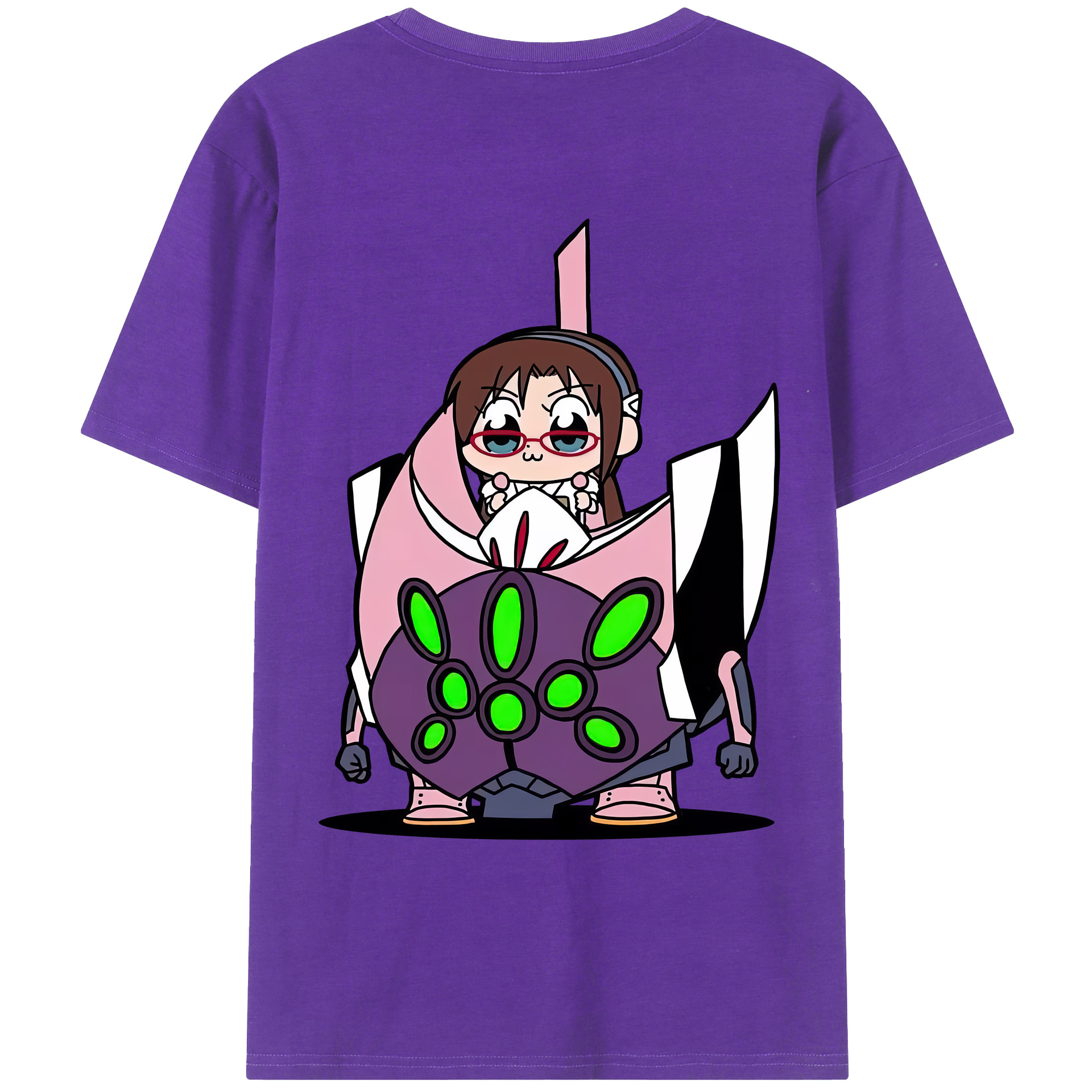 （画像用） EVA 新世紀エヴァンゲリオン 綿100％ メンズ半袖Tシャツ（バックプリント） 通気性