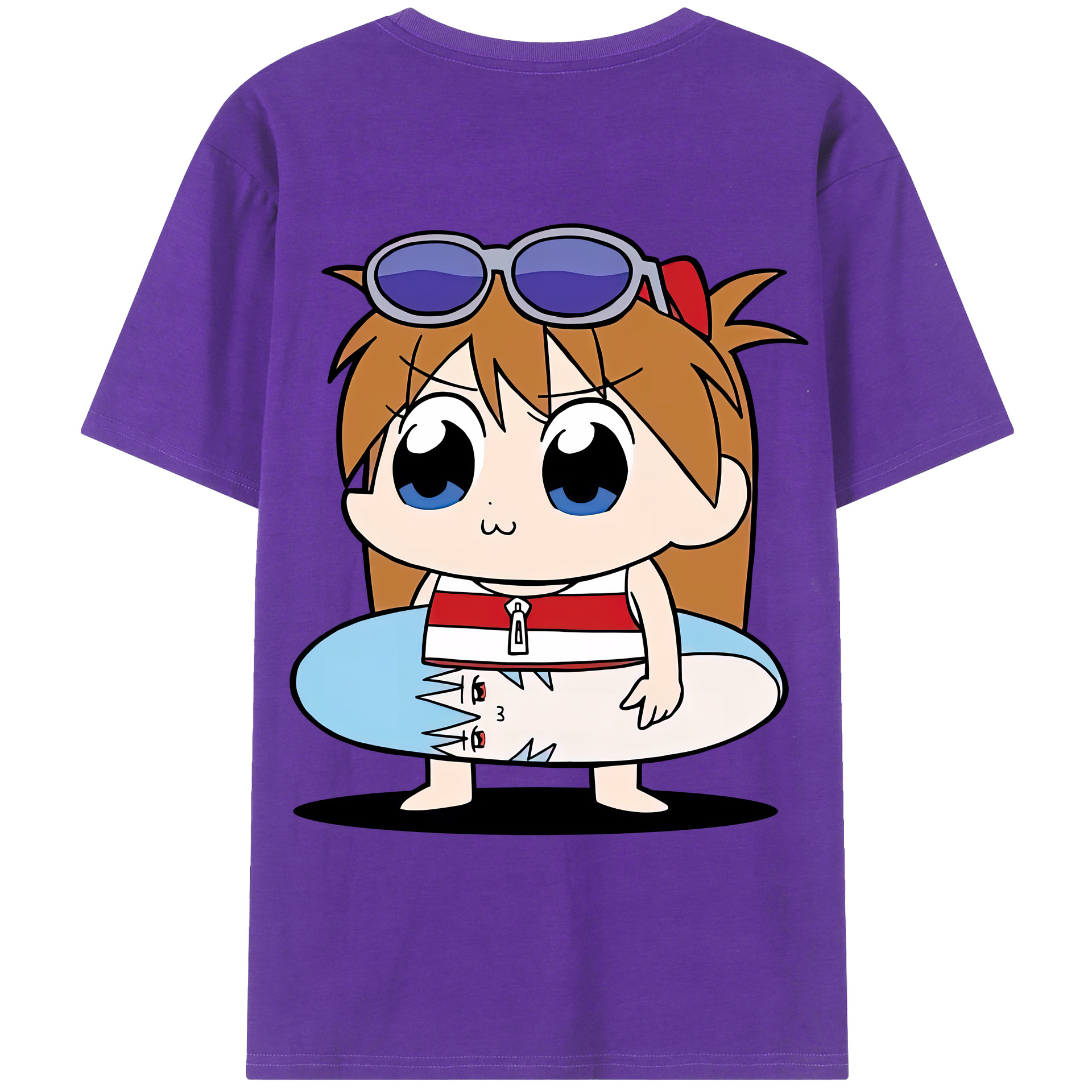 （画像用） EVA 新世紀エヴァンゲリオン 綿100％ メンズ半袖Tシャツ（バックプリント） 通気性