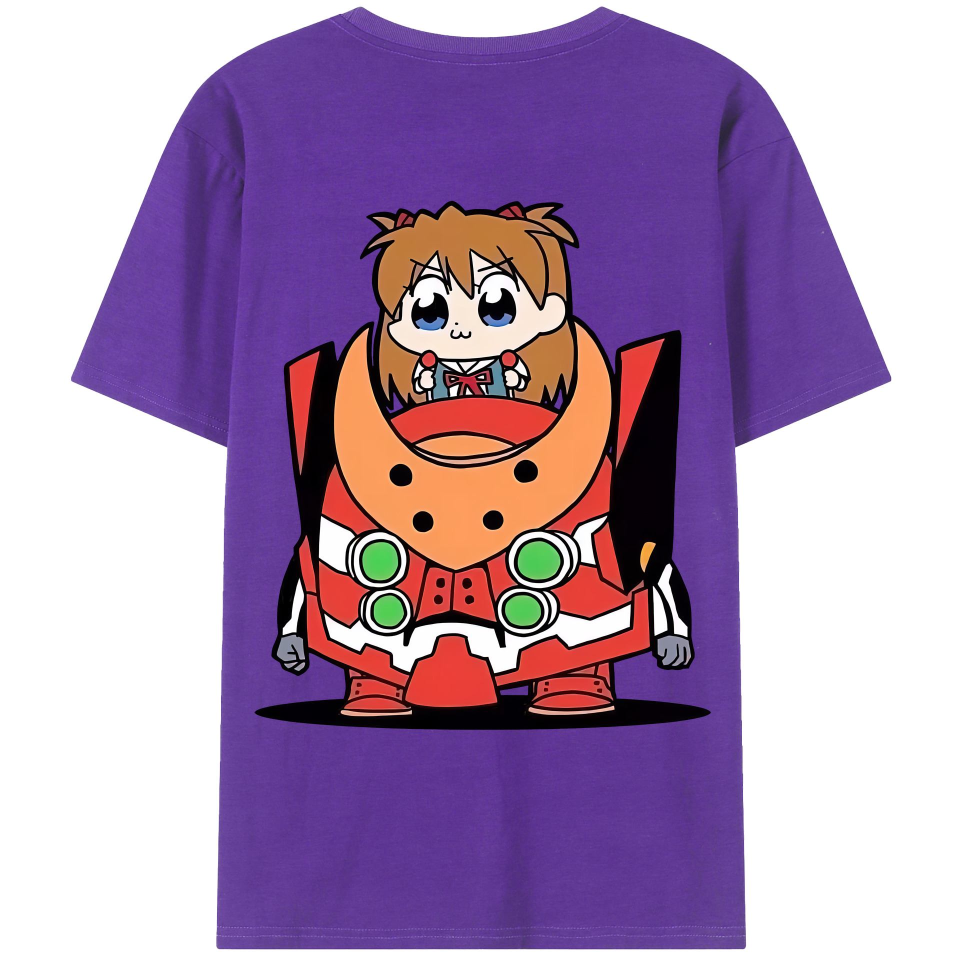 （画像用） EVA 新世紀エヴァンゲリオン 綿100％ メンズ半袖Tシャツ（バックプリント） 通気性
