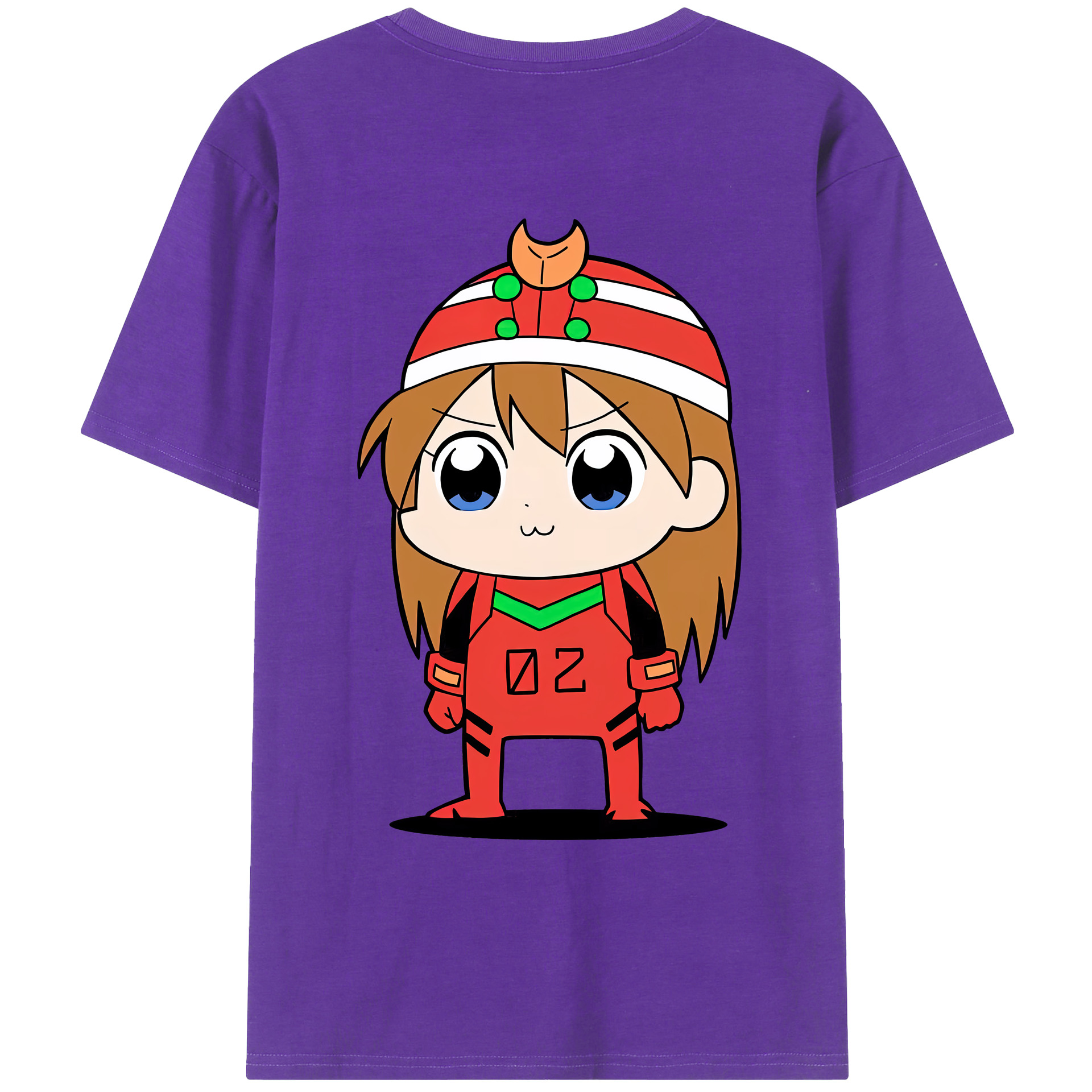 （画像用） EVA 新世紀エヴァンゲリオン 綿100％ メンズ半袖Tシャツ（バックプリント） 通気性
