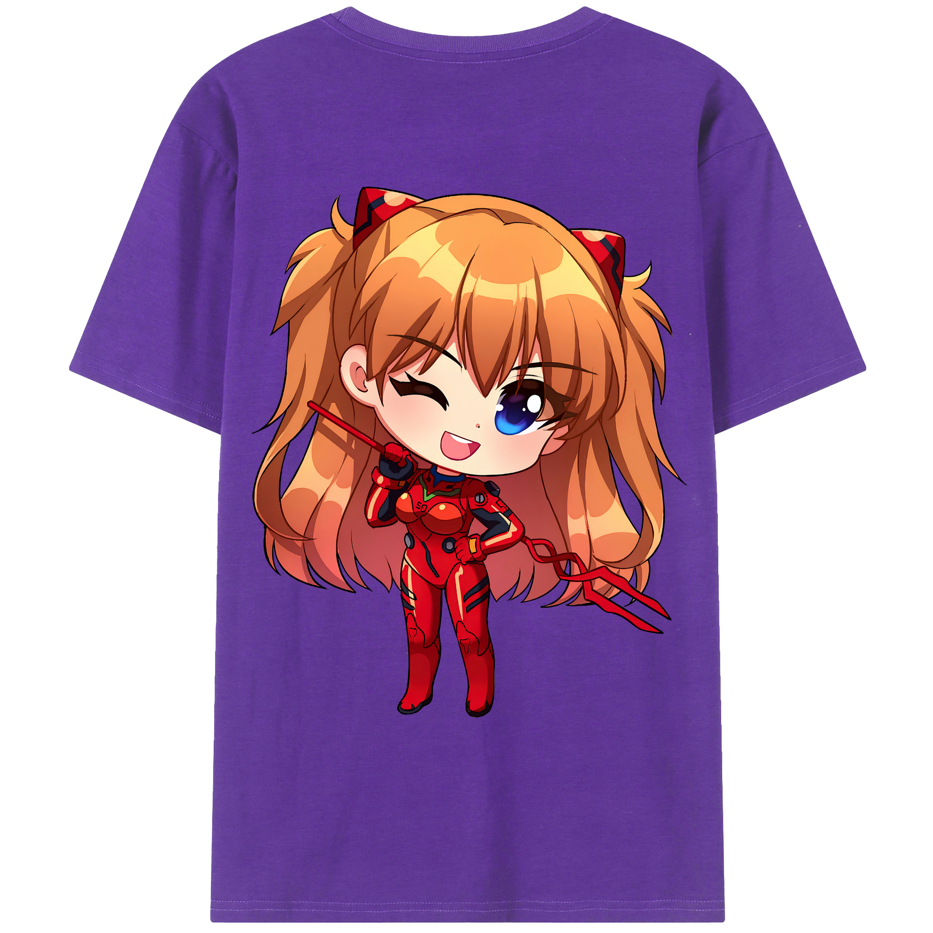 （画像用） EVA 新世紀エヴァンゲリオン 綿100％ メンズ半袖Tシャツ（バックプリント） 通気性