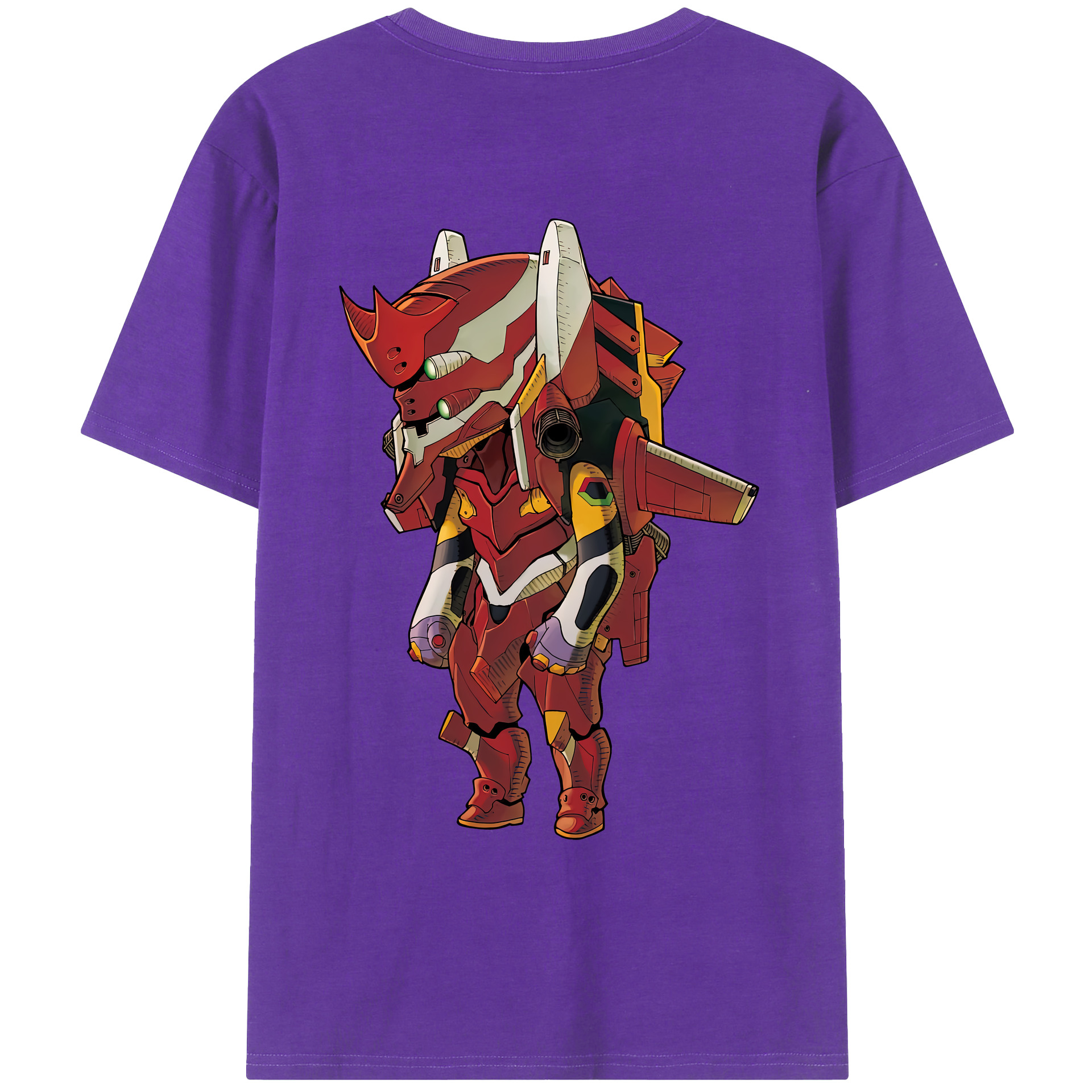 （画像用） EVA 新世紀エヴァンゲリオン 綿100％ メンズ半袖Tシャツ（バックプリント） 通気性