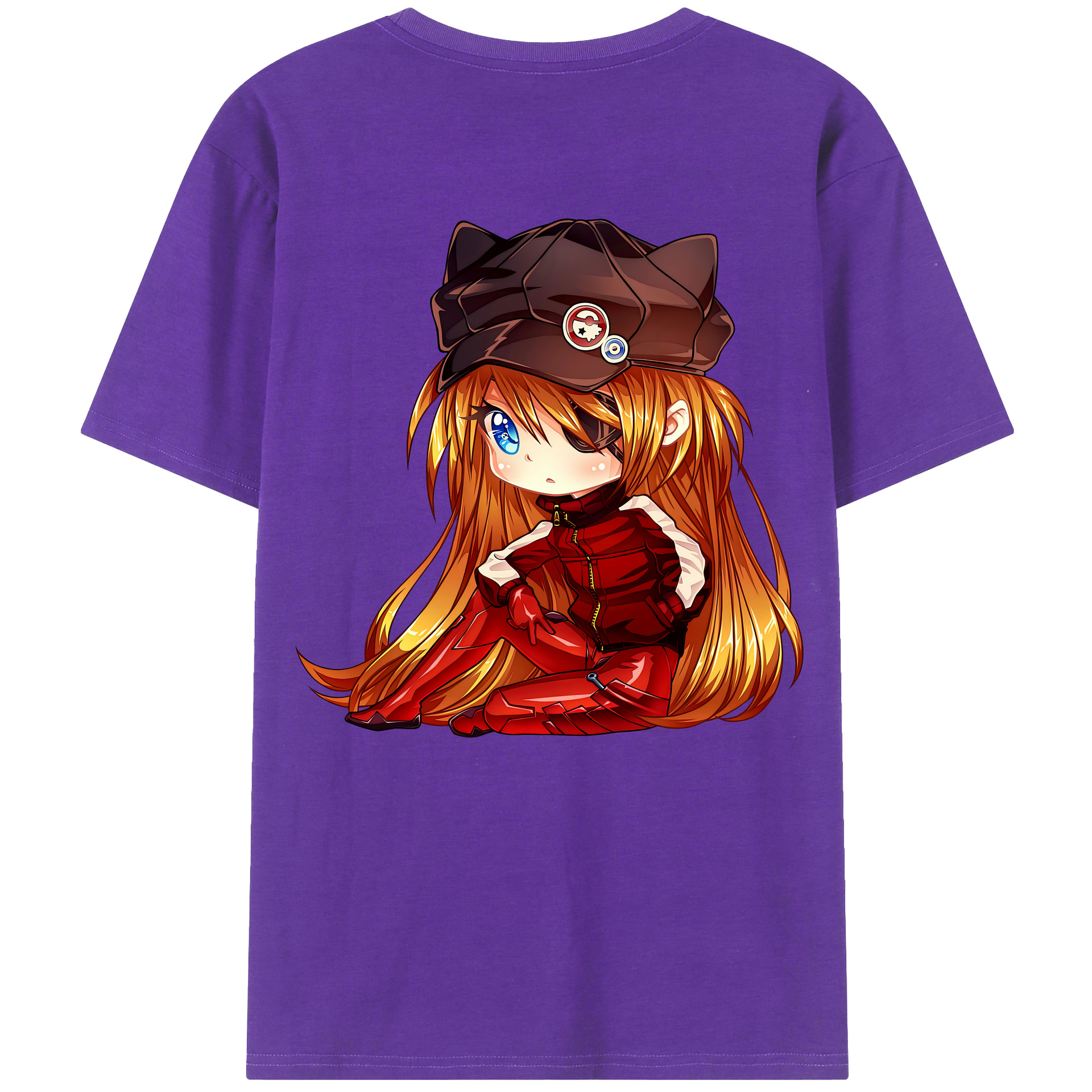 （画像用） EVA 新世紀エヴァンゲリオン 綿100％ メンズ半袖Tシャツ（バックプリント） 通気性