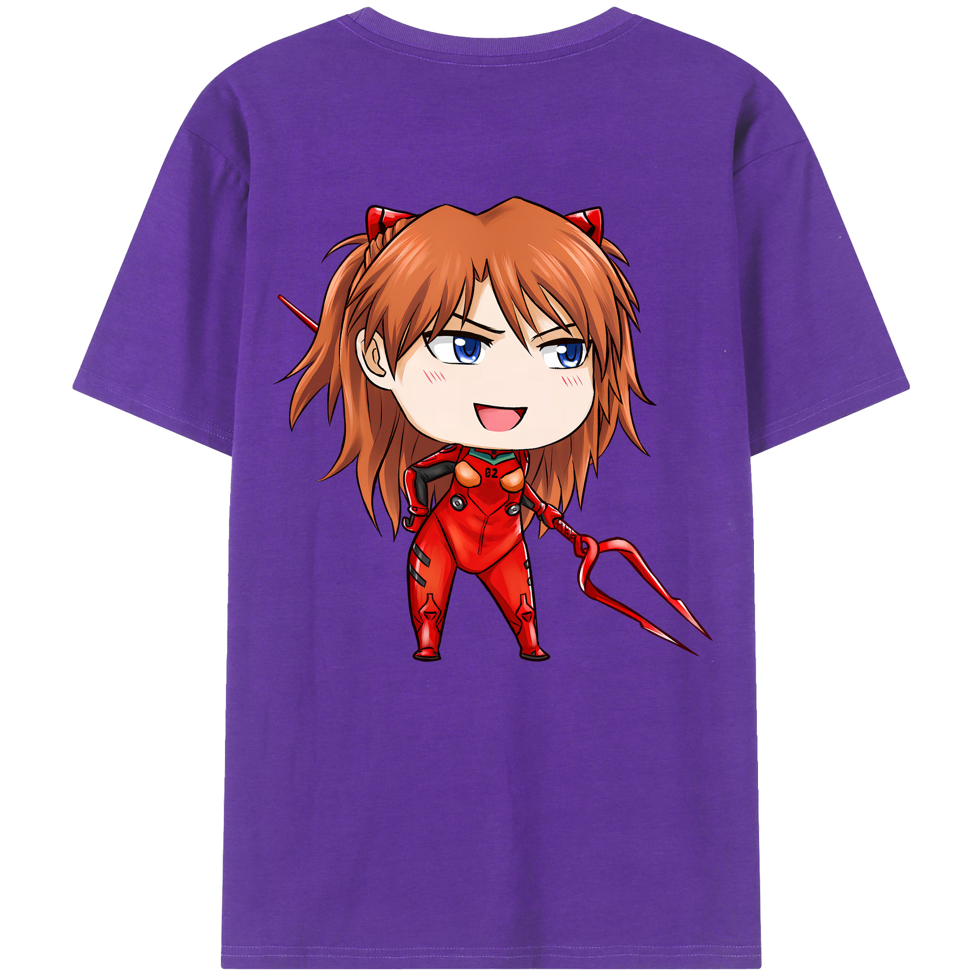 （画像用） EVA 新世紀エヴァンゲリオン 綿100％ メンズ半袖Tシャツ（バックプリント） 通気性