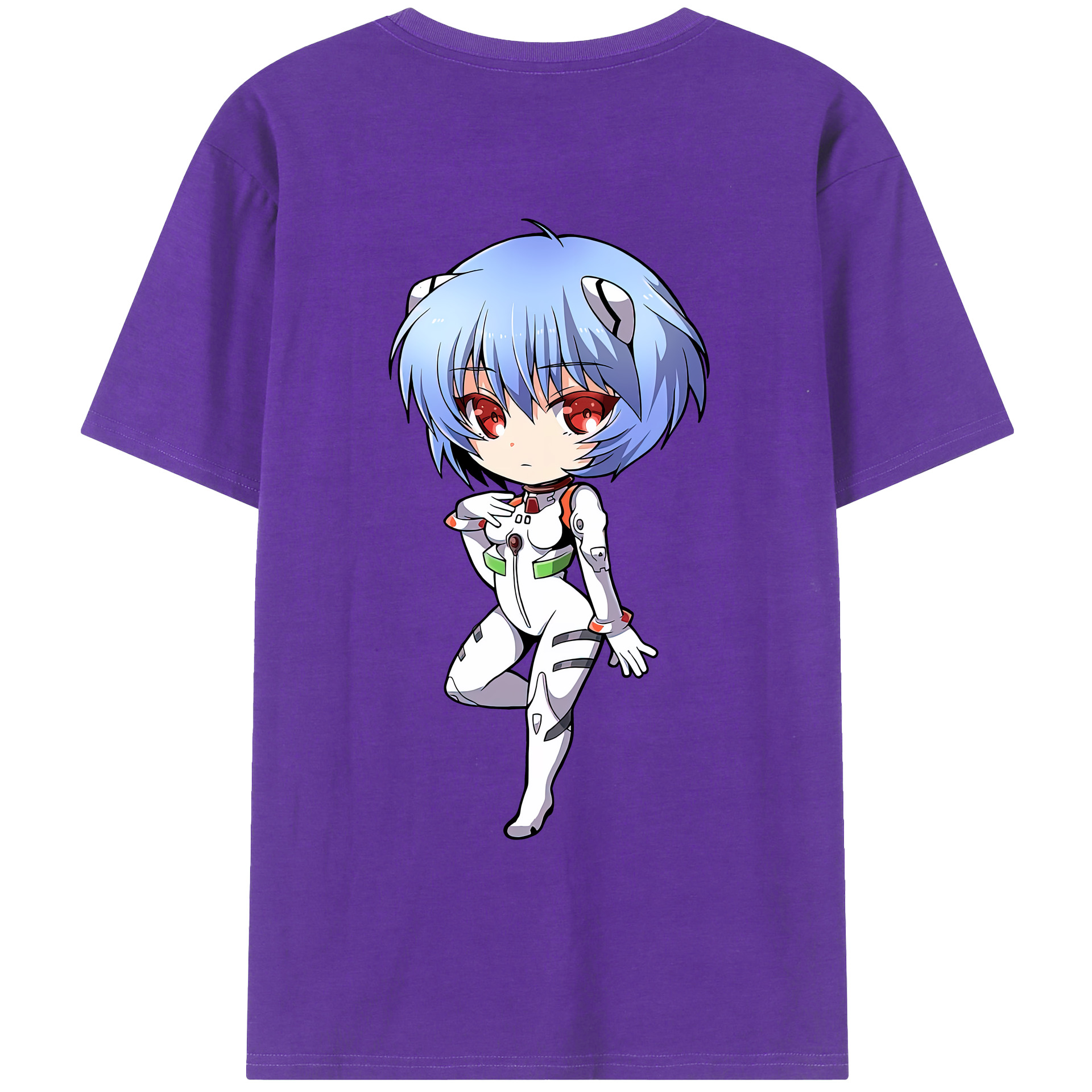 （画像用） EVA 新世紀エヴァンゲリオン 綿100％ メンズ半袖Tシャツ（バックプリント） 通気性
