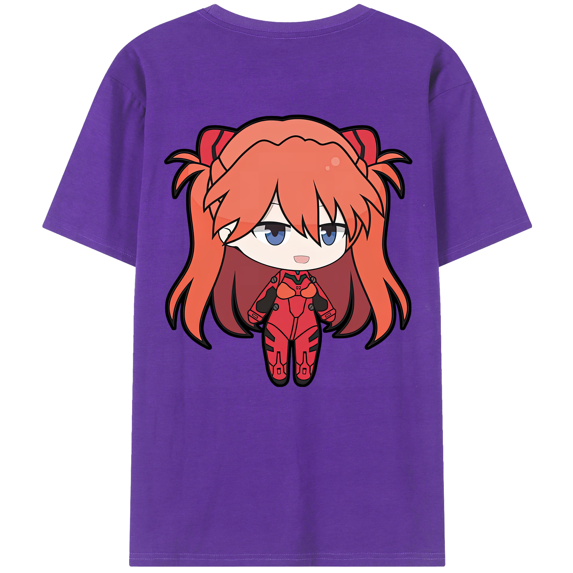 （画像用） EVA 新世紀エヴァンゲリオン 綿100％ メンズ半袖Tシャツ（バックプリント） 通気性