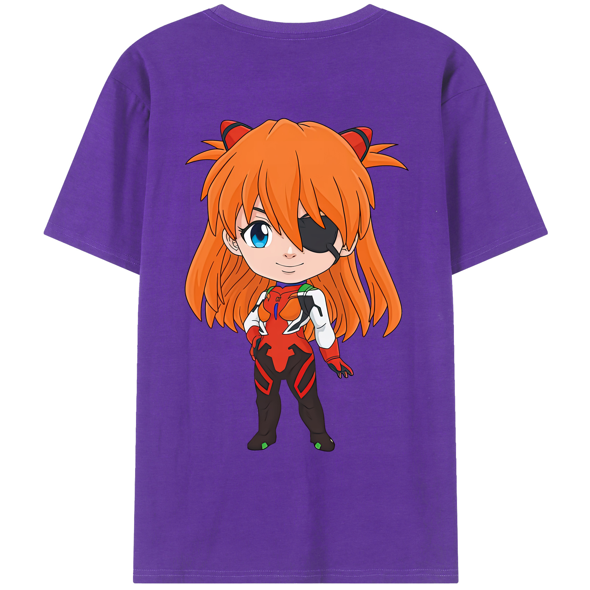 （画像用） EVA 新世紀エヴァンゲリオン 綿100％ メンズ半袖Tシャツ（バックプリント） 通気性