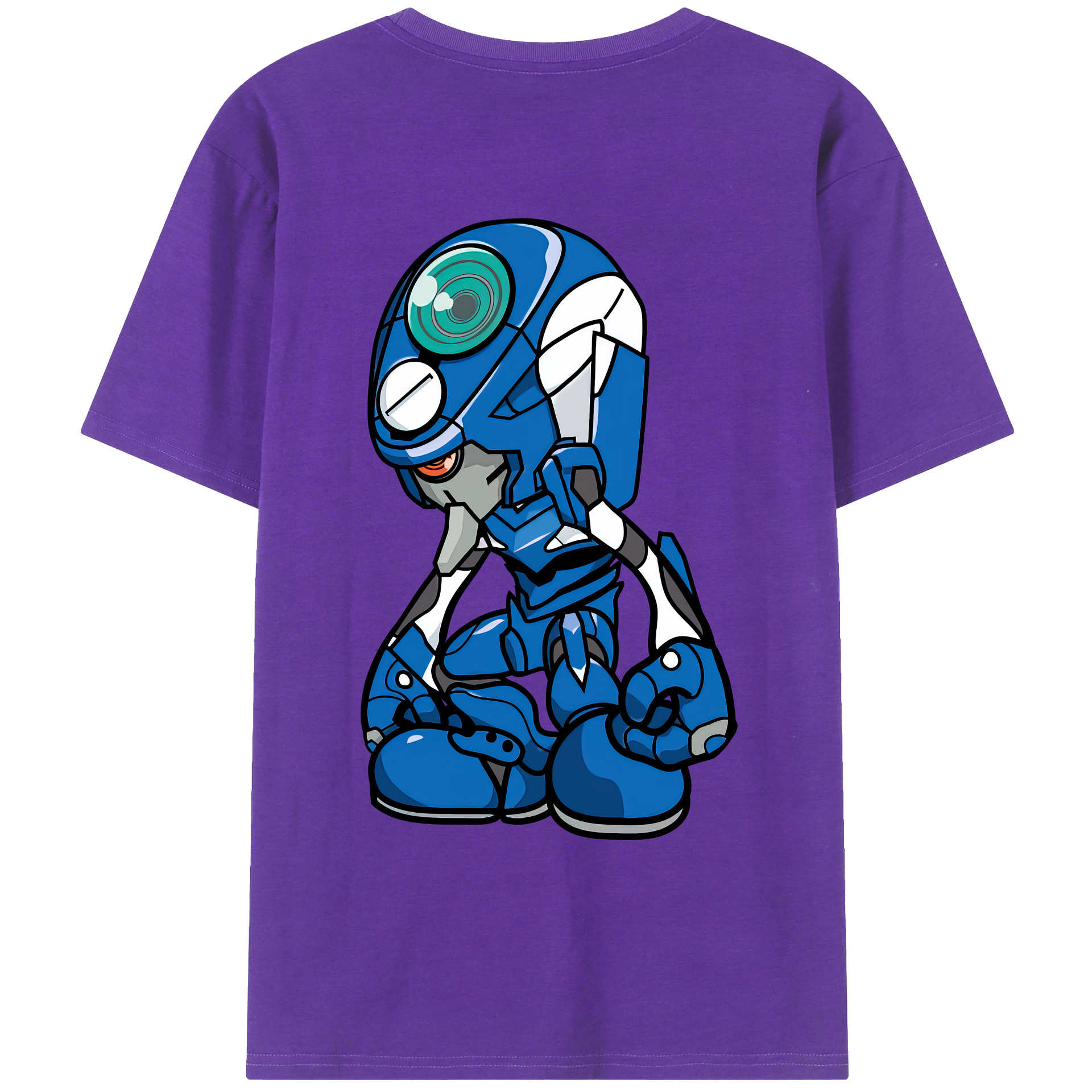 （画像用） EVA 新世紀エヴァンゲリオン 綿100％ メンズ半袖Tシャツ（バックプリント） 通気性