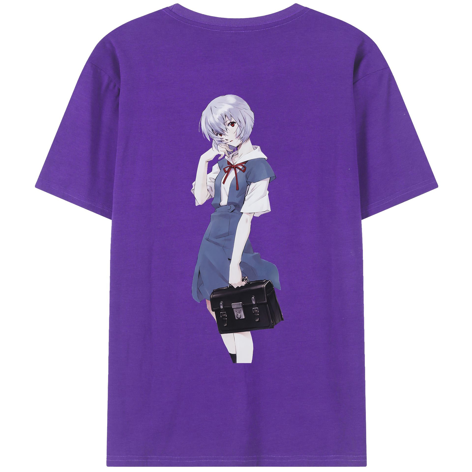 （画像用） EVA 新世紀エヴァンゲリオン 綿100％ メンズ半袖Tシャツ（バックプリント） 通気性