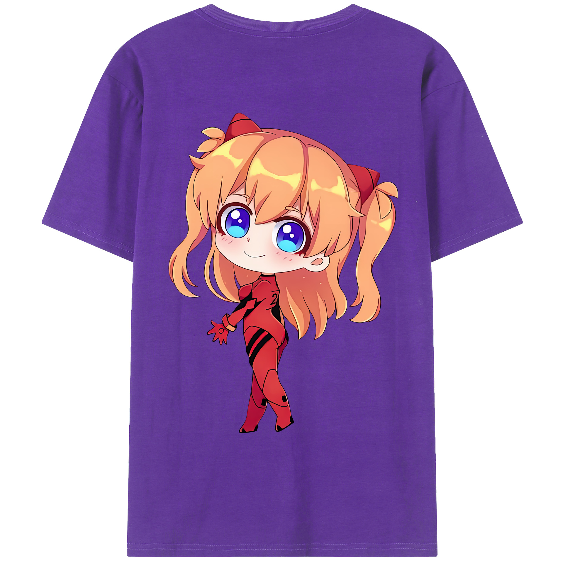 （画像用） EVA 新世紀エヴァンゲリオン 綿100％ メンズ半袖Tシャツ（バックプリント） 通気性