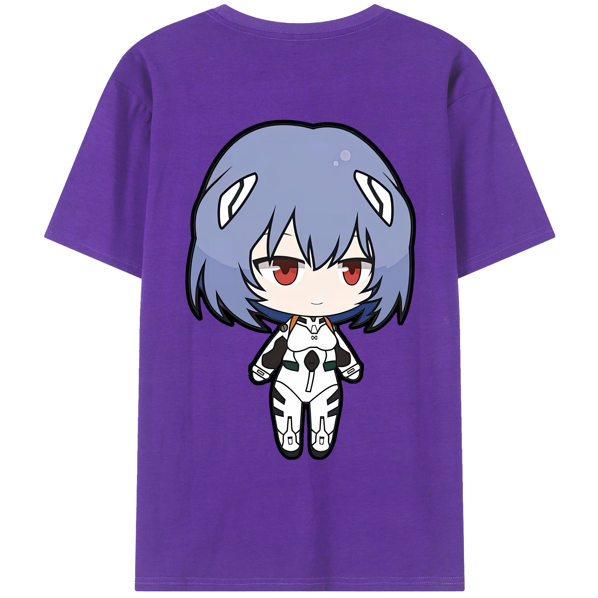 （画像用） EVA 新世紀エヴァンゲリオン 綿100％ メンズ半袖Tシャツ（バックプリント） 通気性