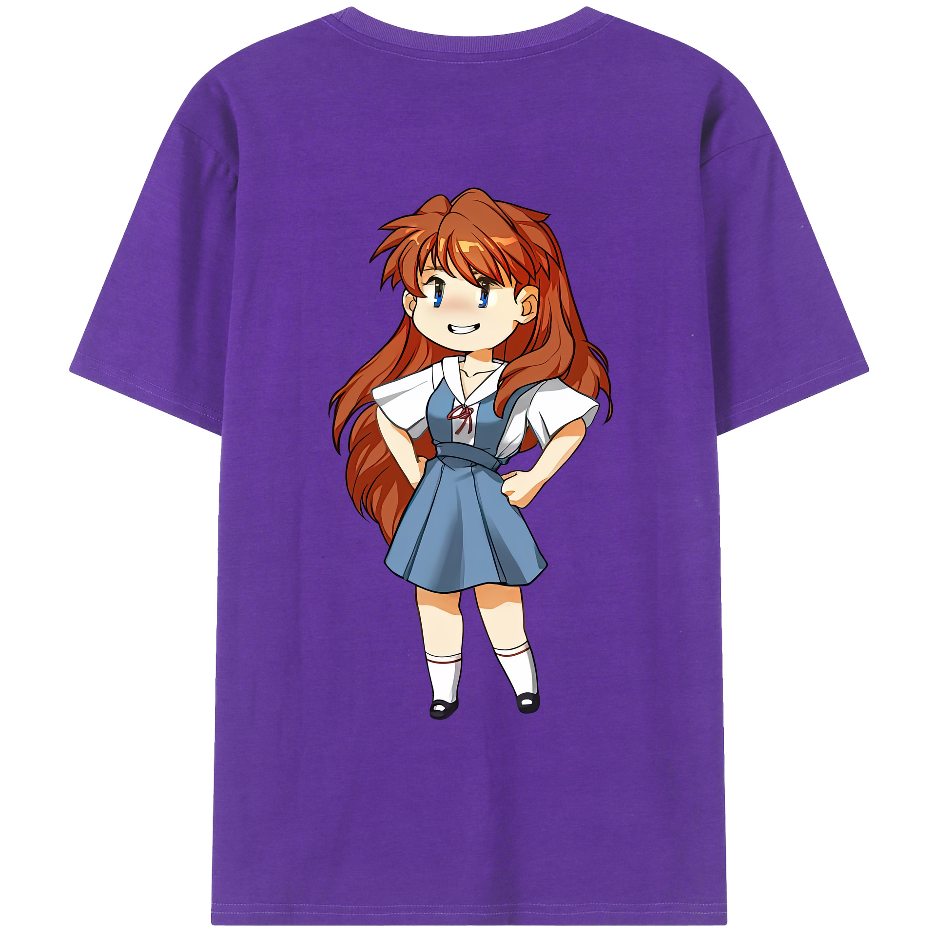 （画像用） EVA 新世紀エヴァンゲリオン 綿100％ メンズ半袖Tシャツ（バックプリント） 通気性